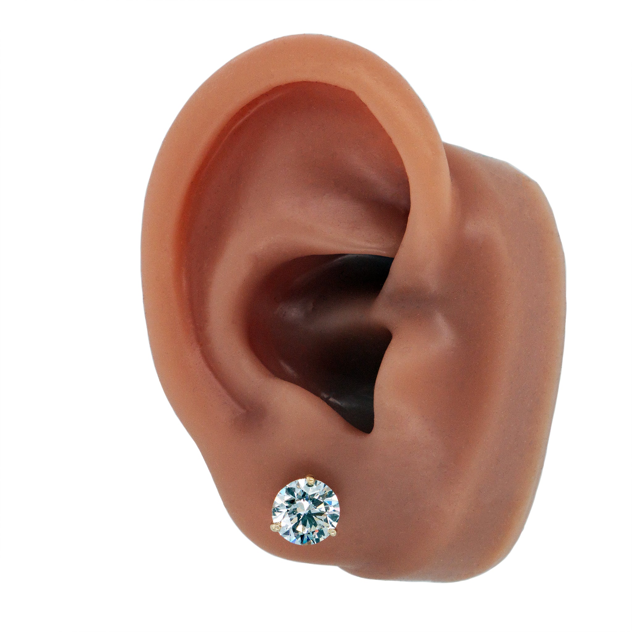 3.02ct Round lab grown diamond studs