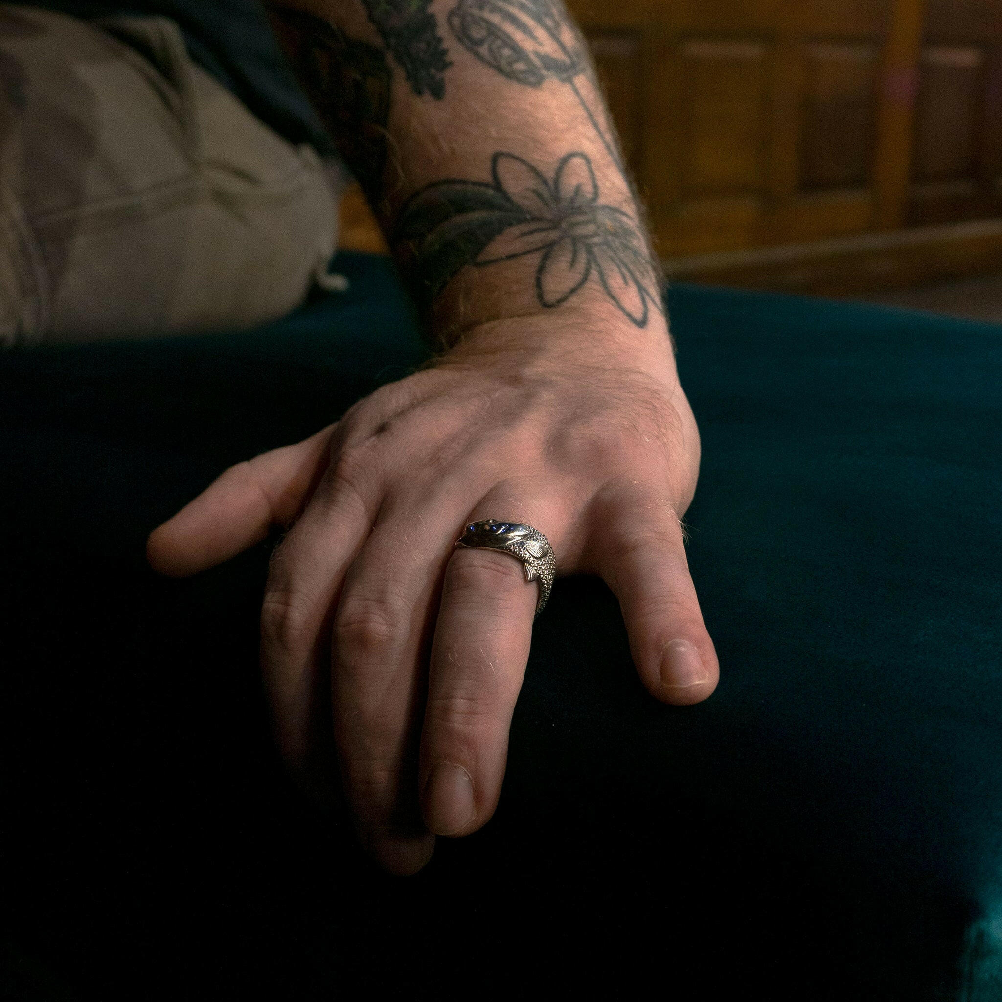 silver fish ring