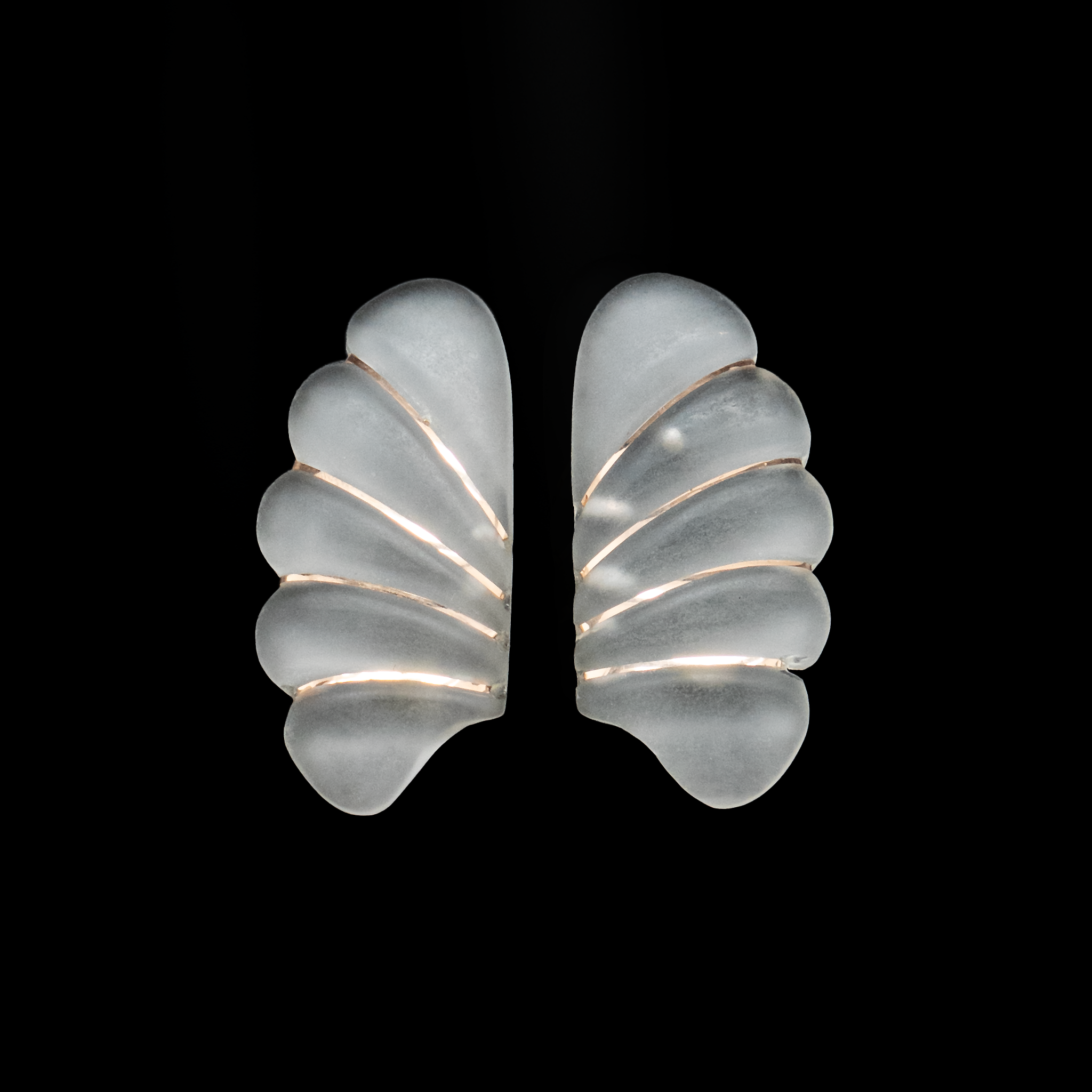 Quartz Butterfly Earrings