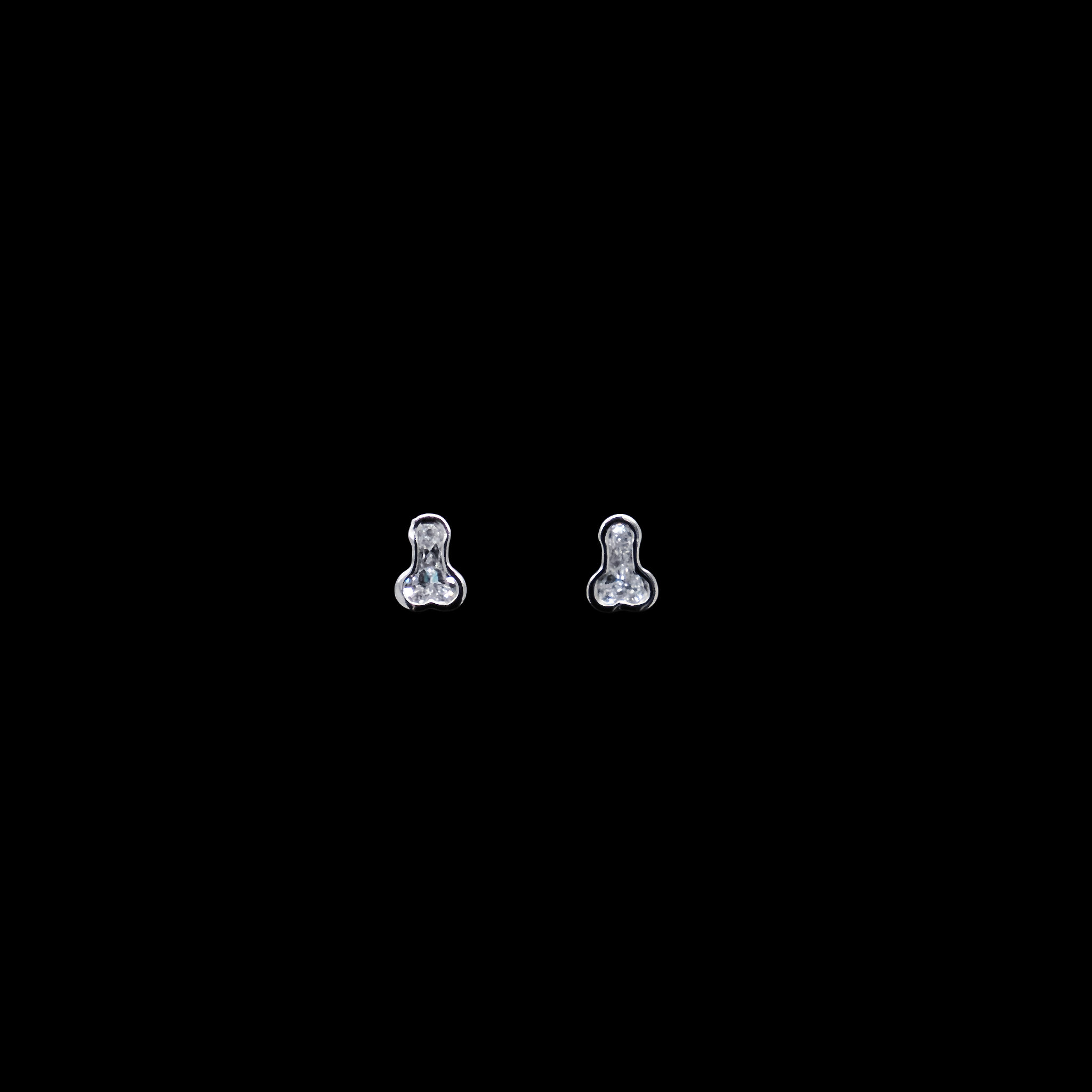 penis platinum diamond earring