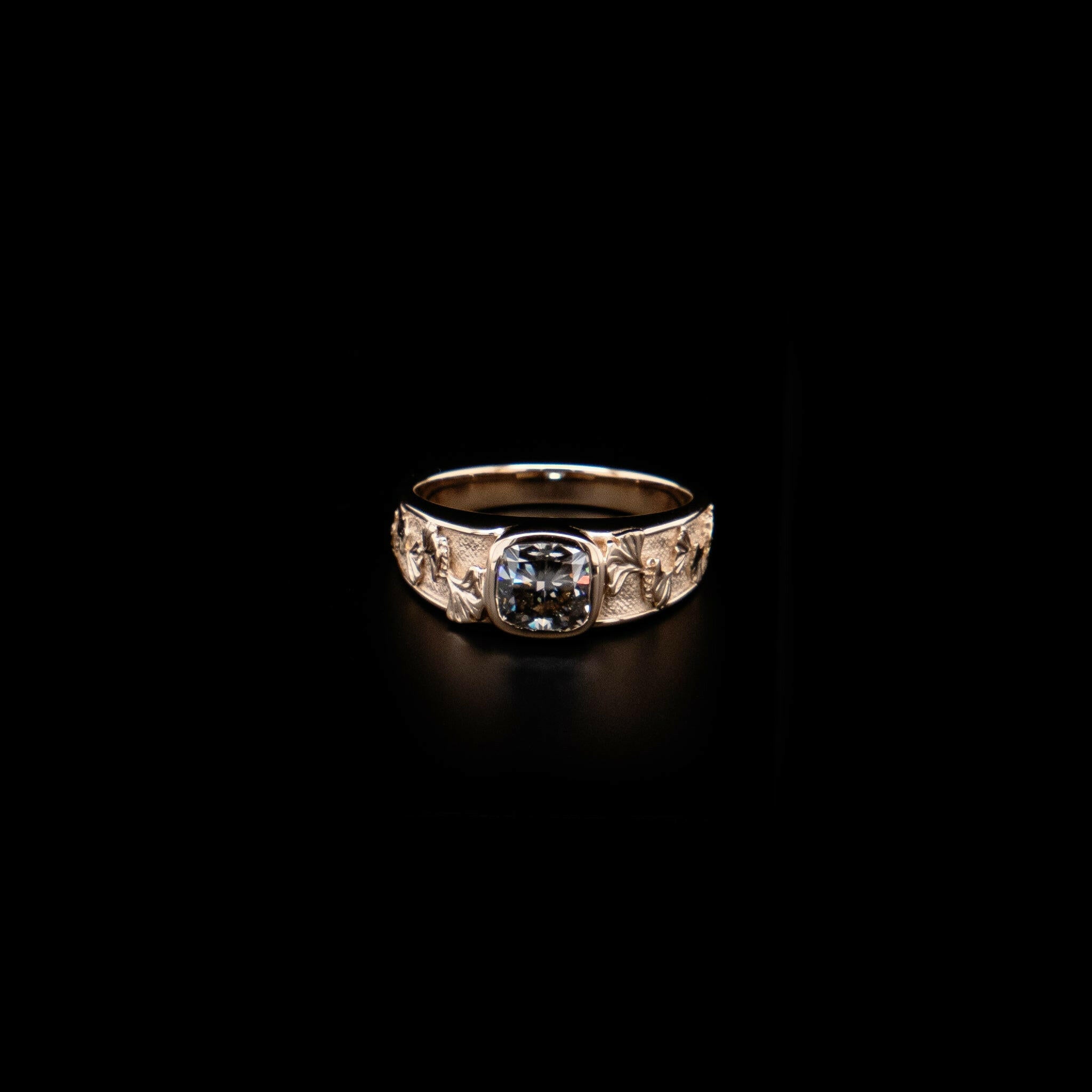Beautiful Ginkgo engagement ring