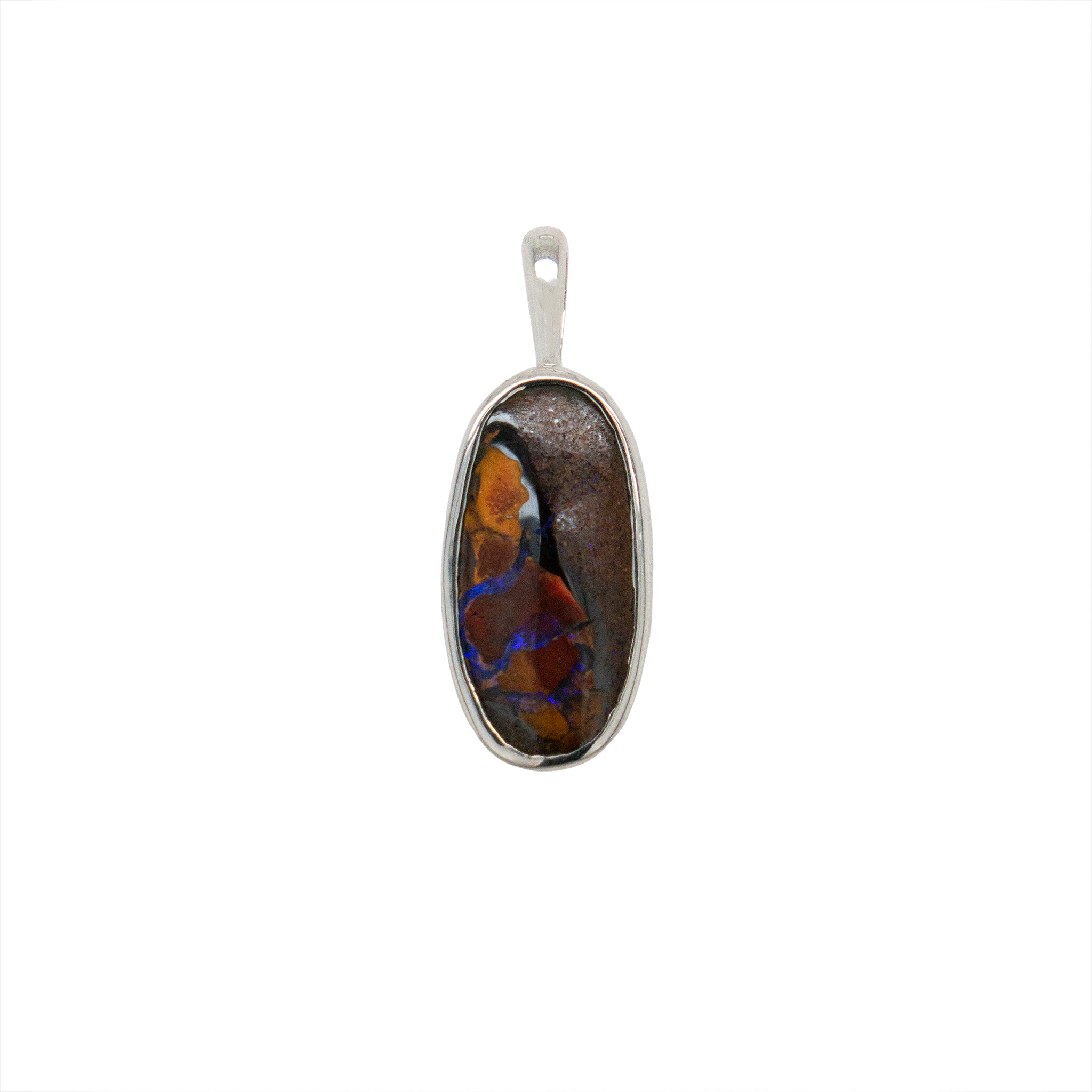 Purple Boulder Opal pendant
