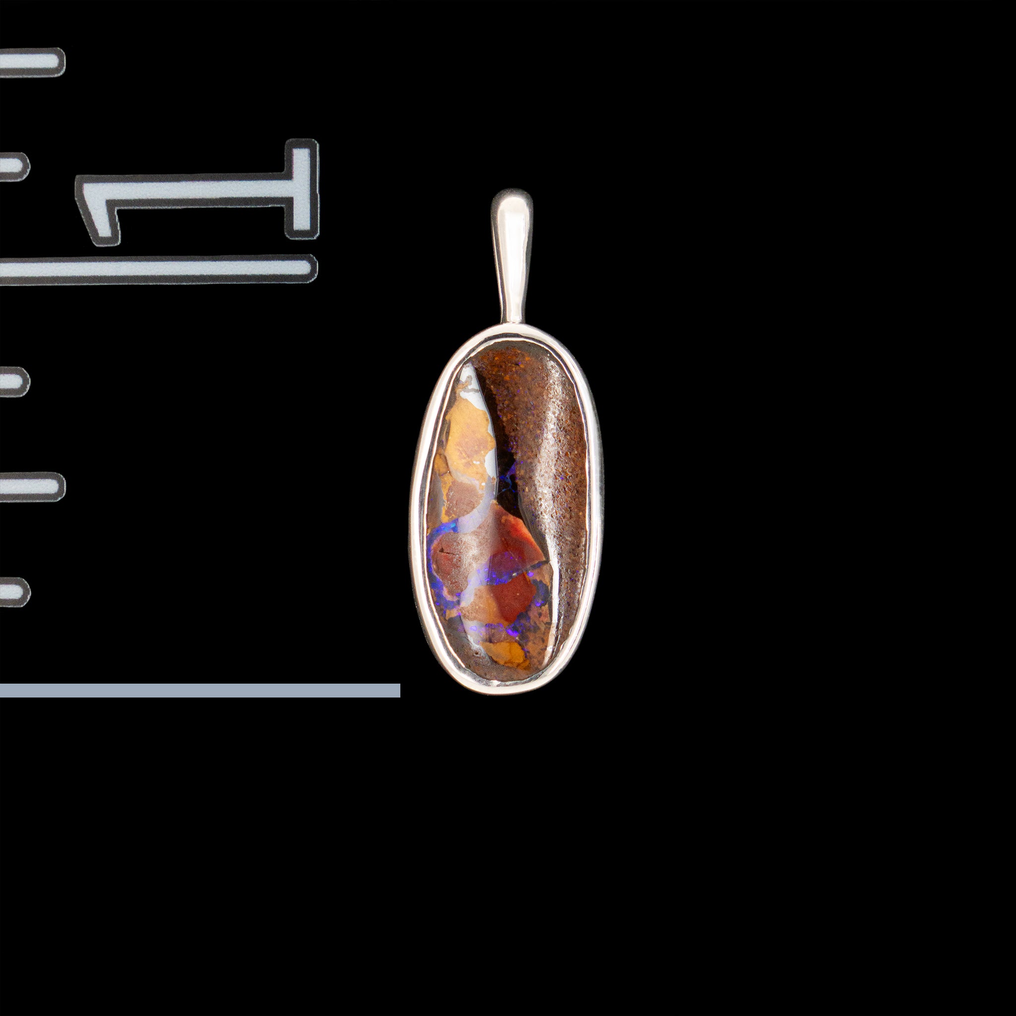 Purple Boulder Opal pendant