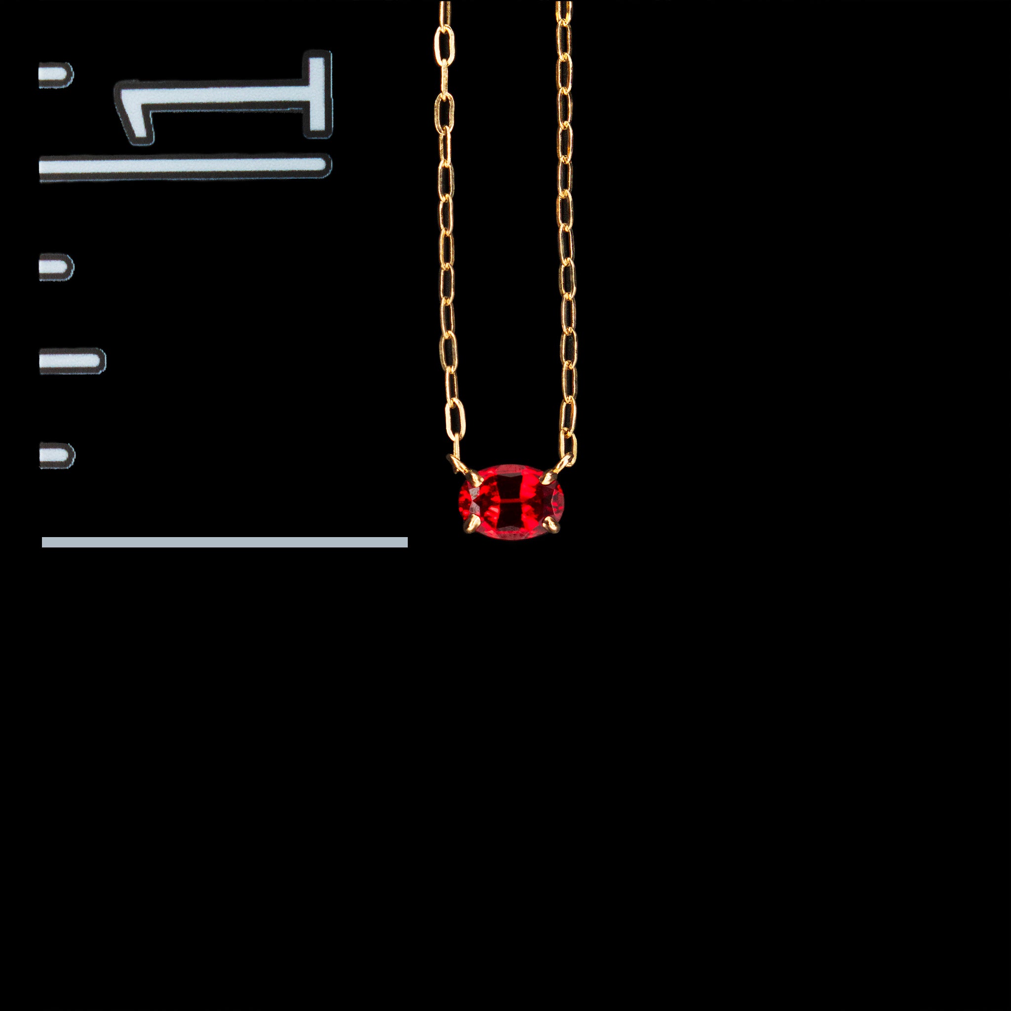 Oval Ruby Necklace