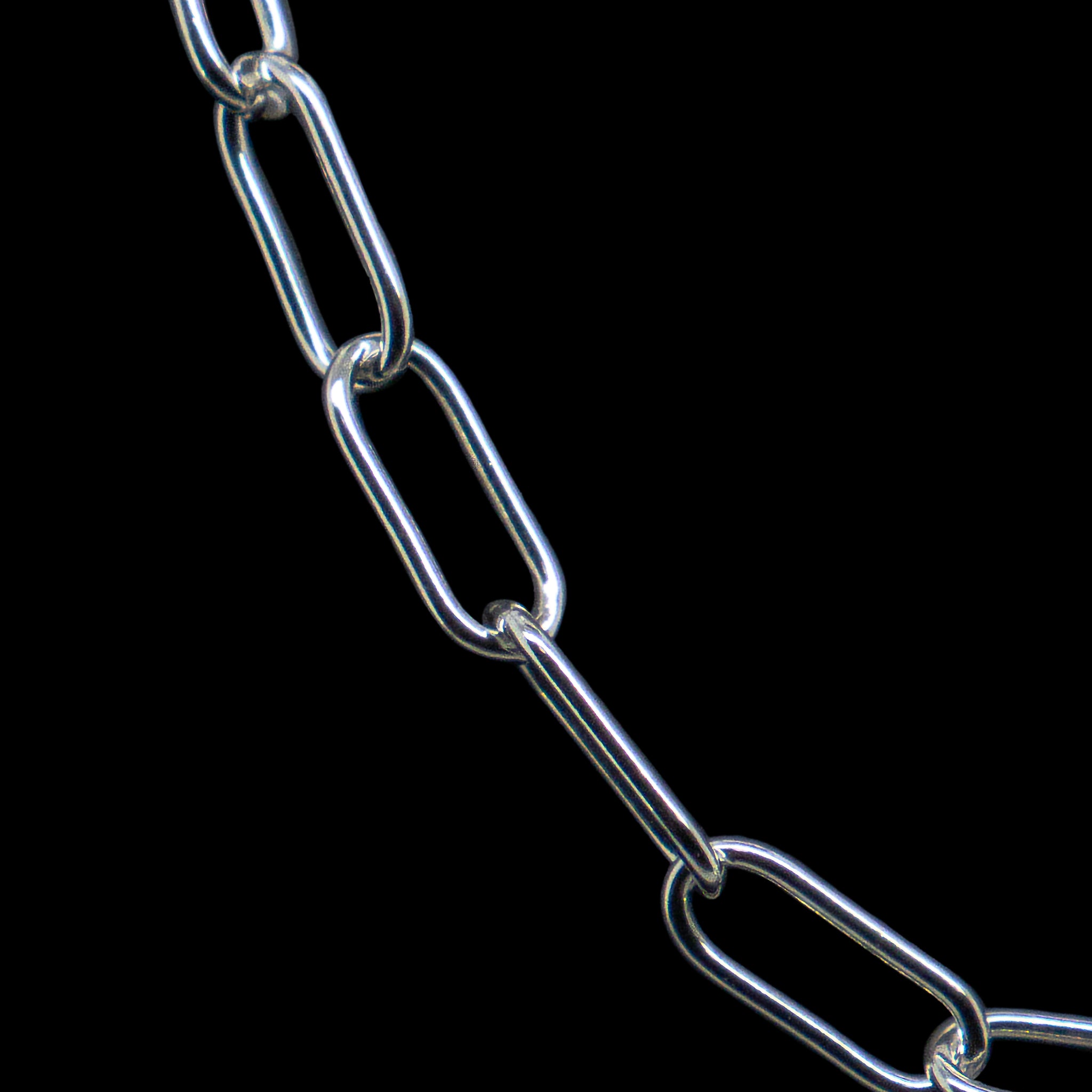 Sterling silver paperclip chain