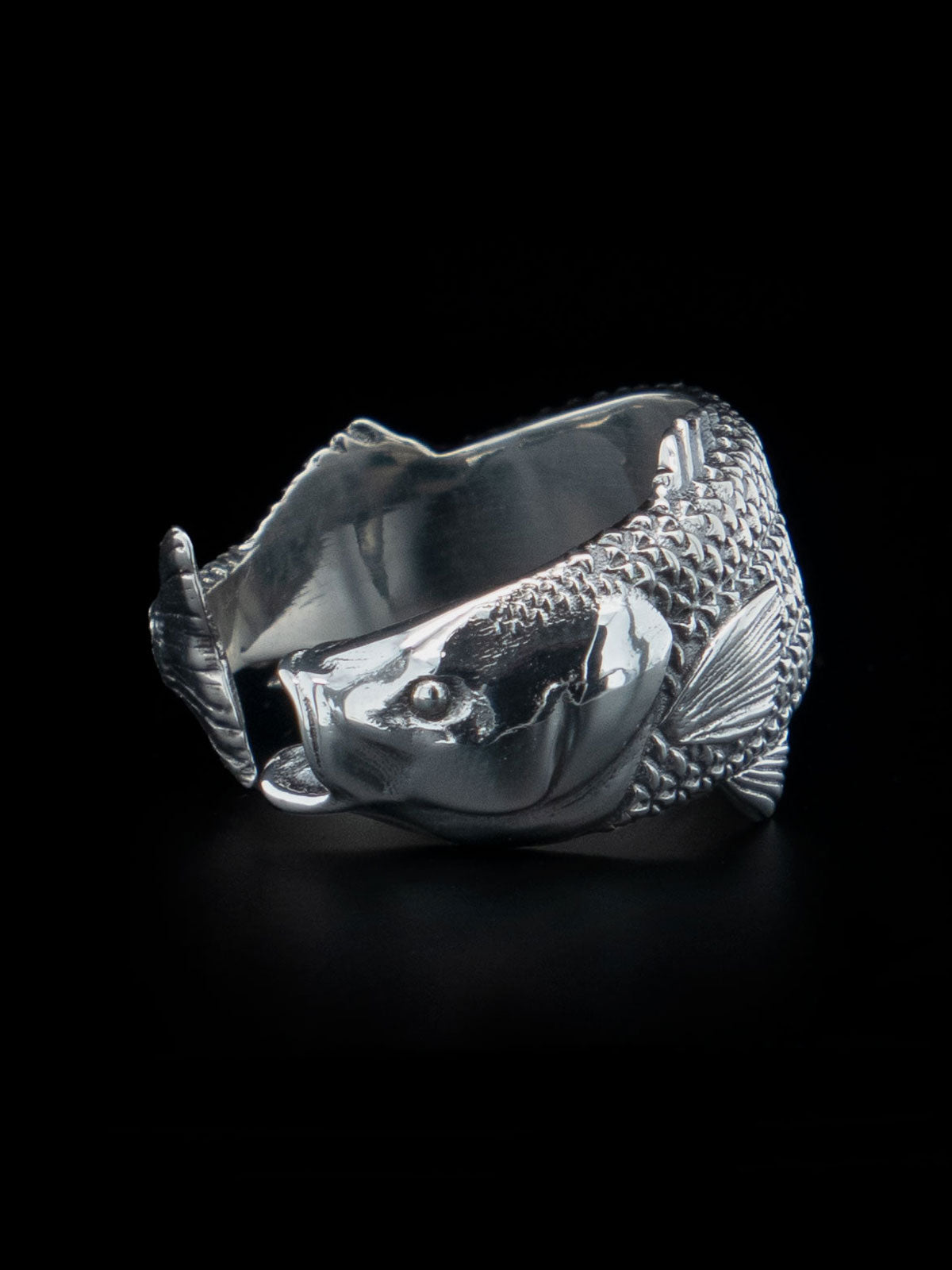 silver fish ring
