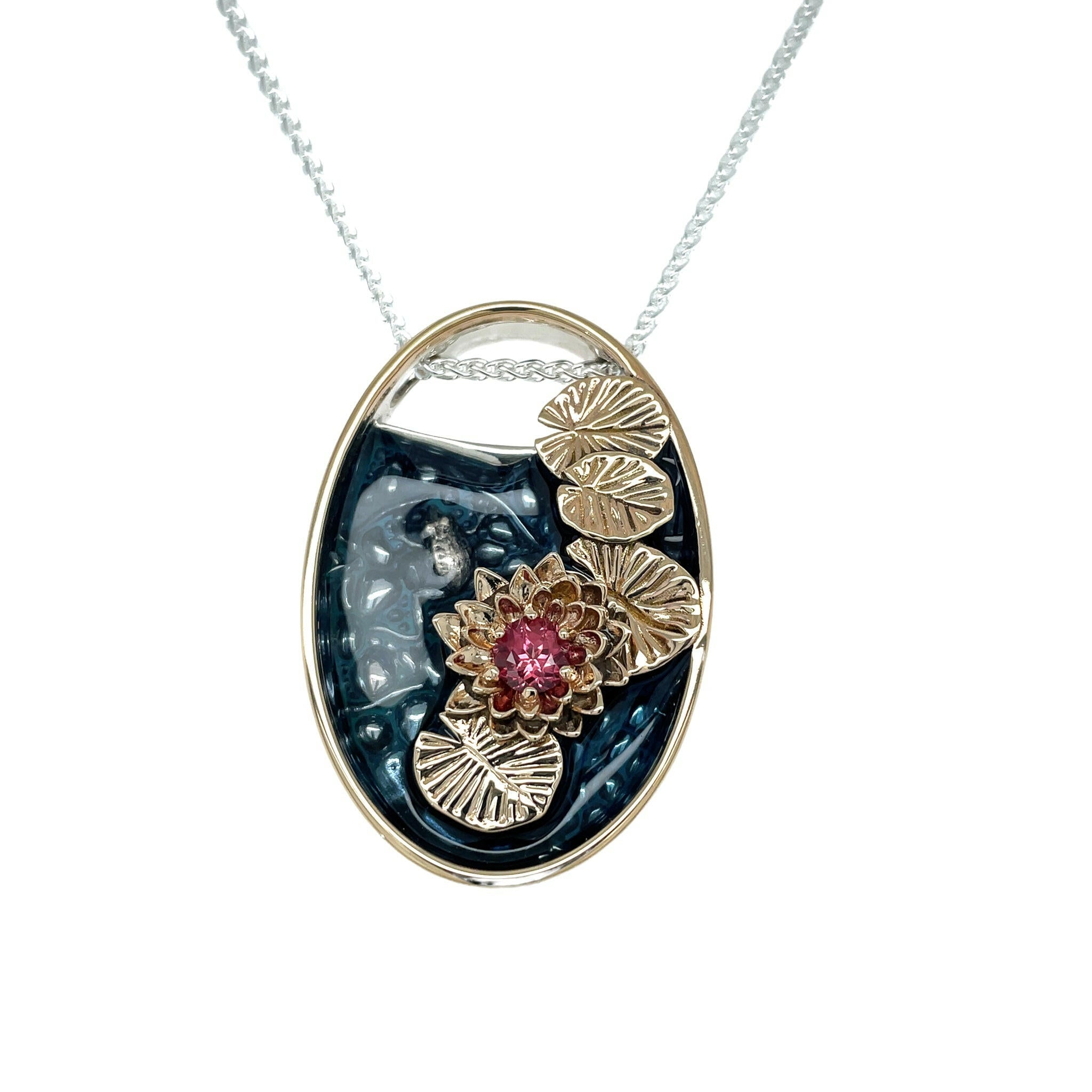 Statement piece pond inspired necklace