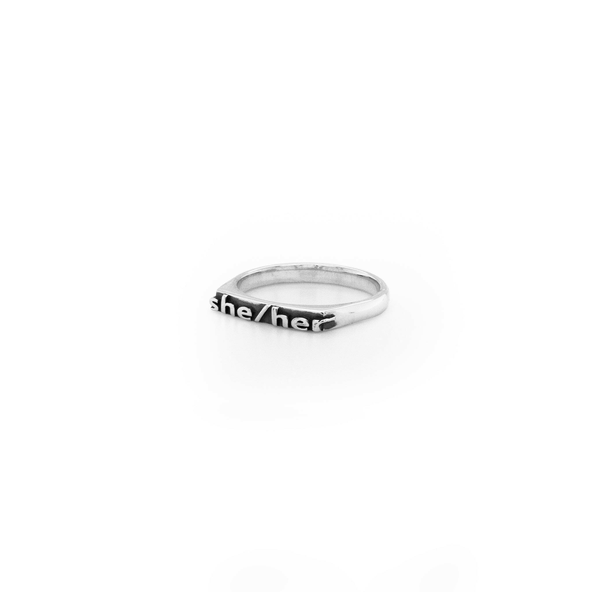 silver stacking ring