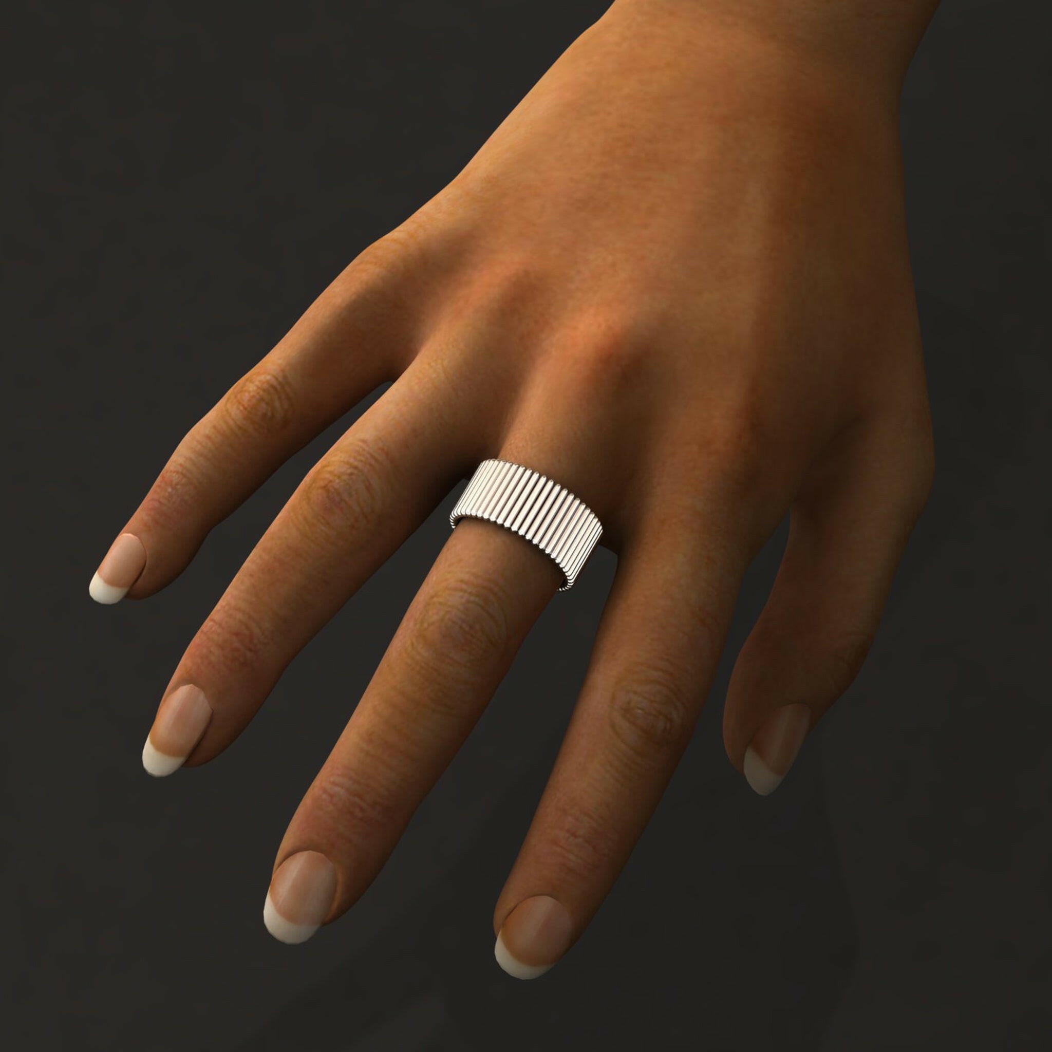 silver unisex band