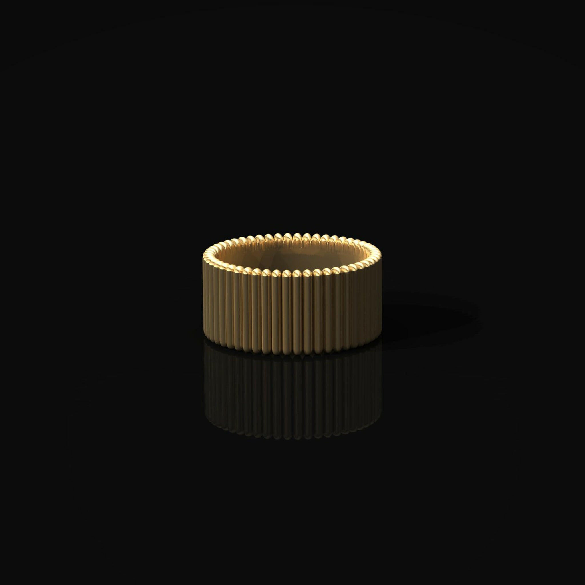 14k yellow gold textured band