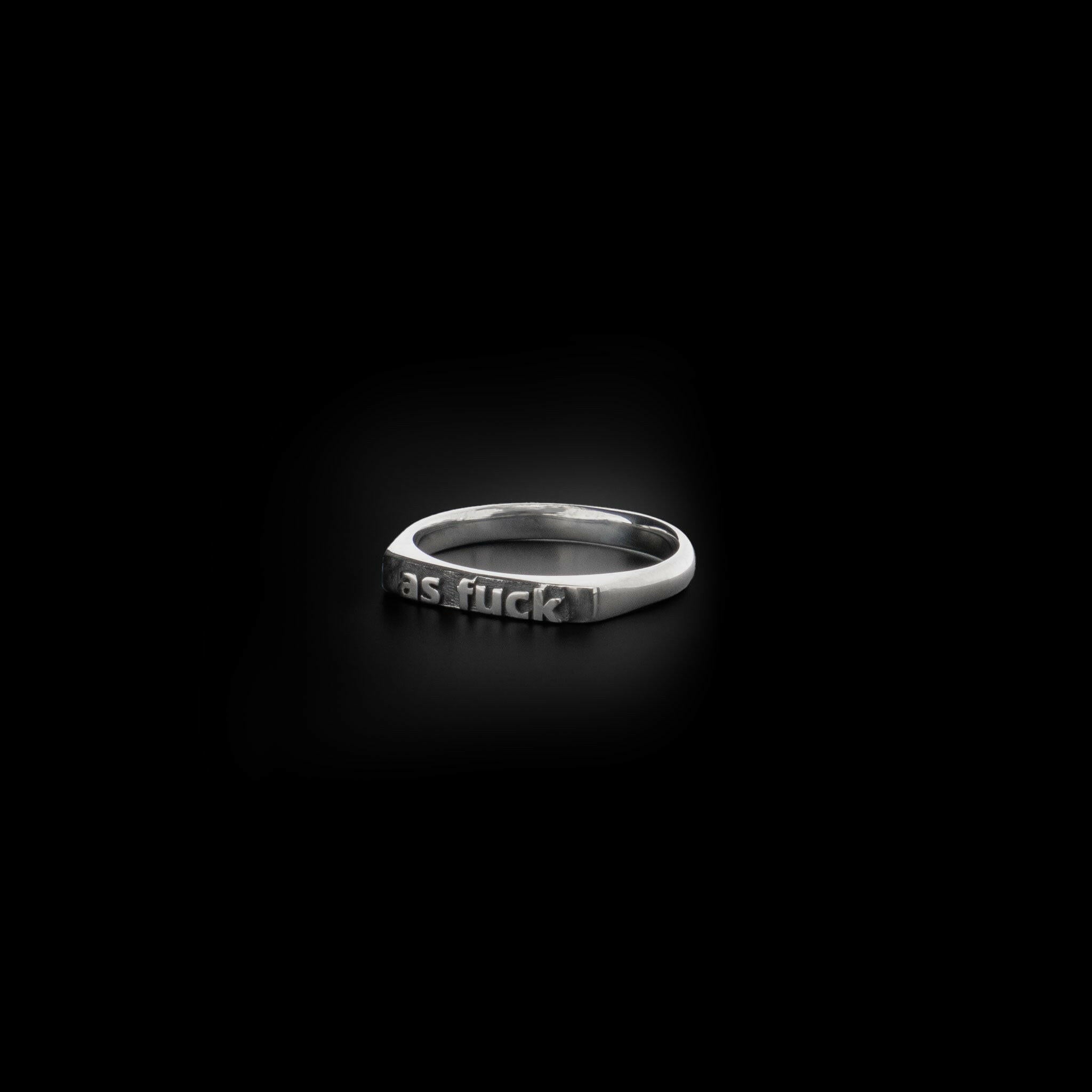 silver as fuck stacking ring