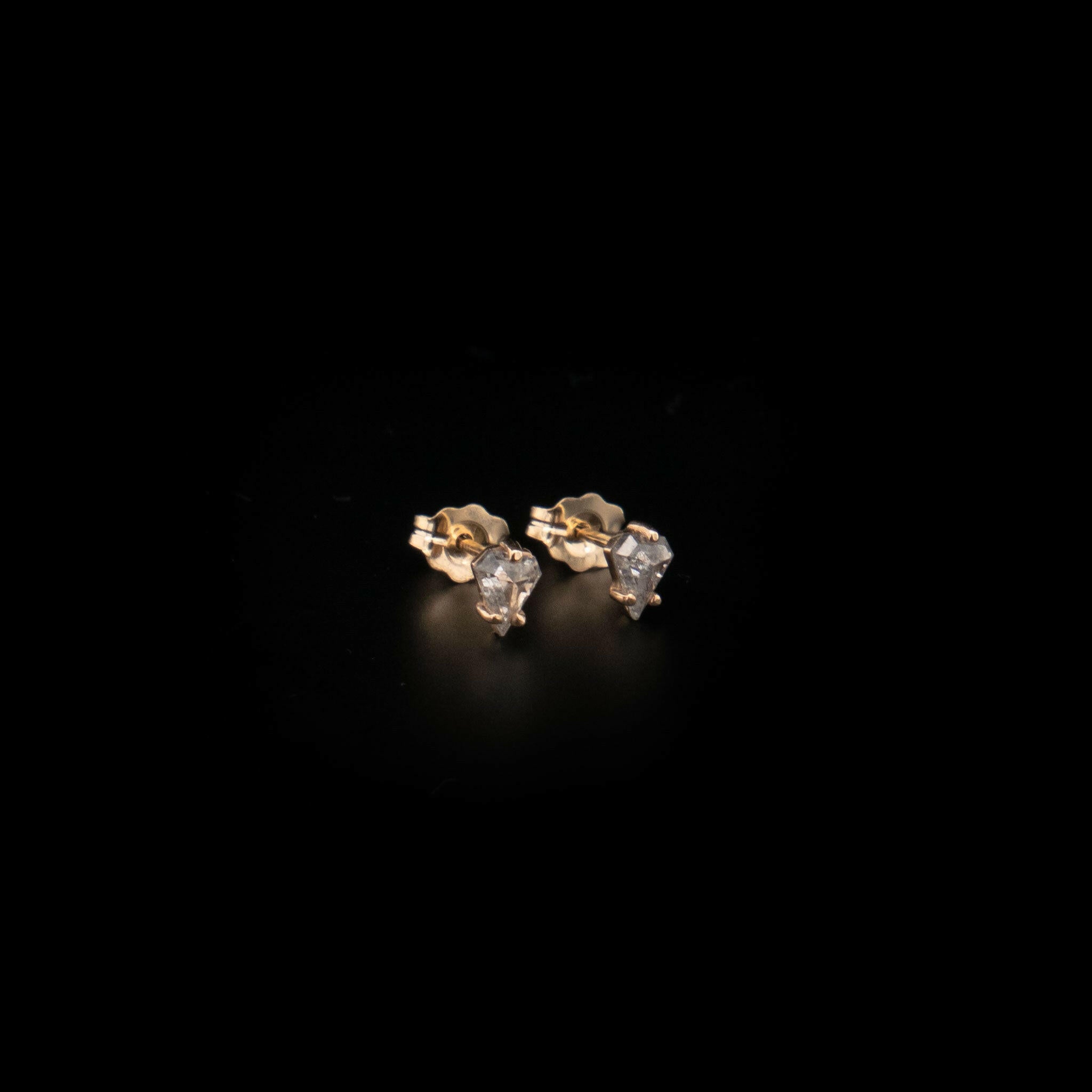 salt and pepper diamond earring