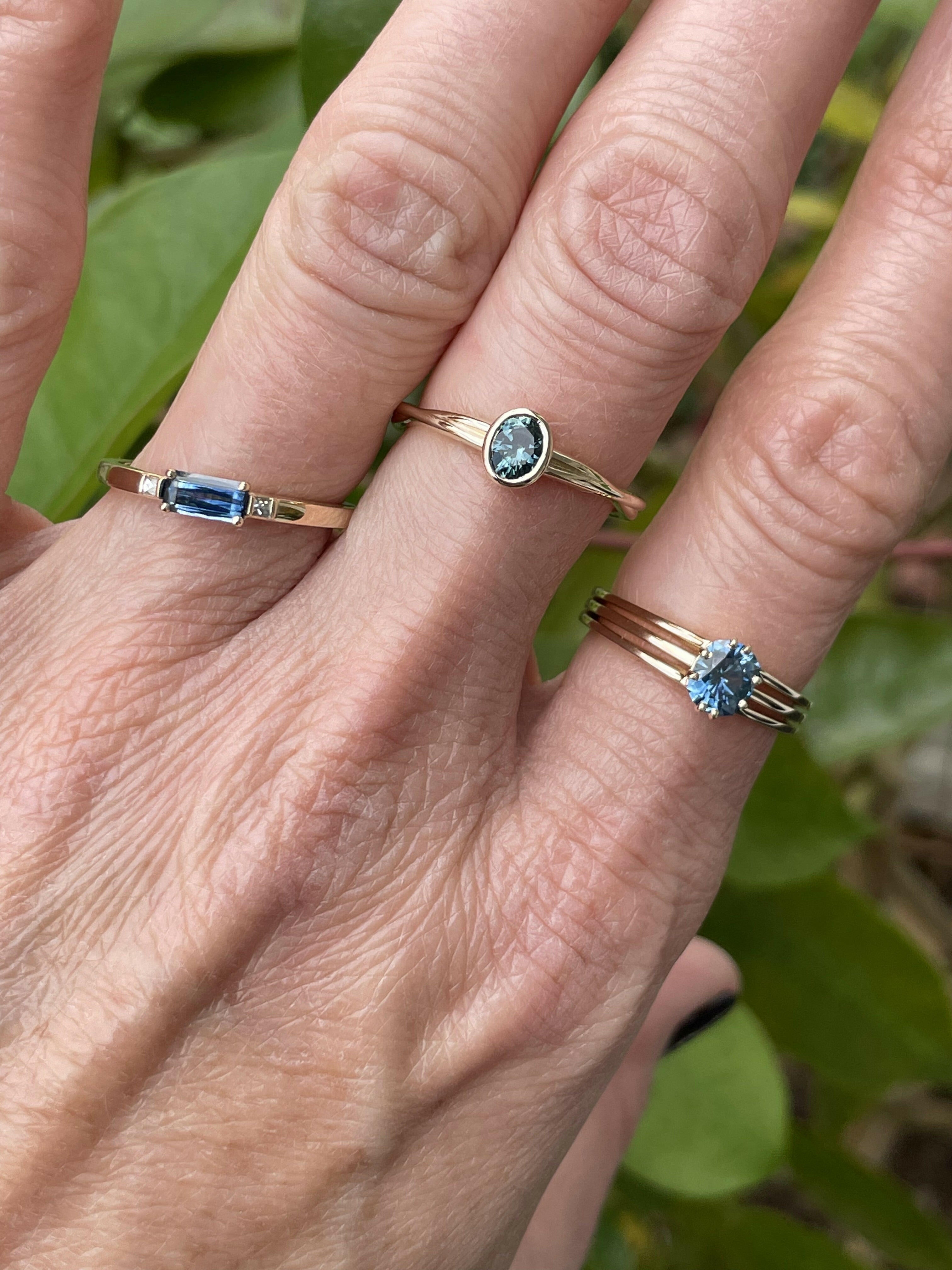 dainty sapphire ring