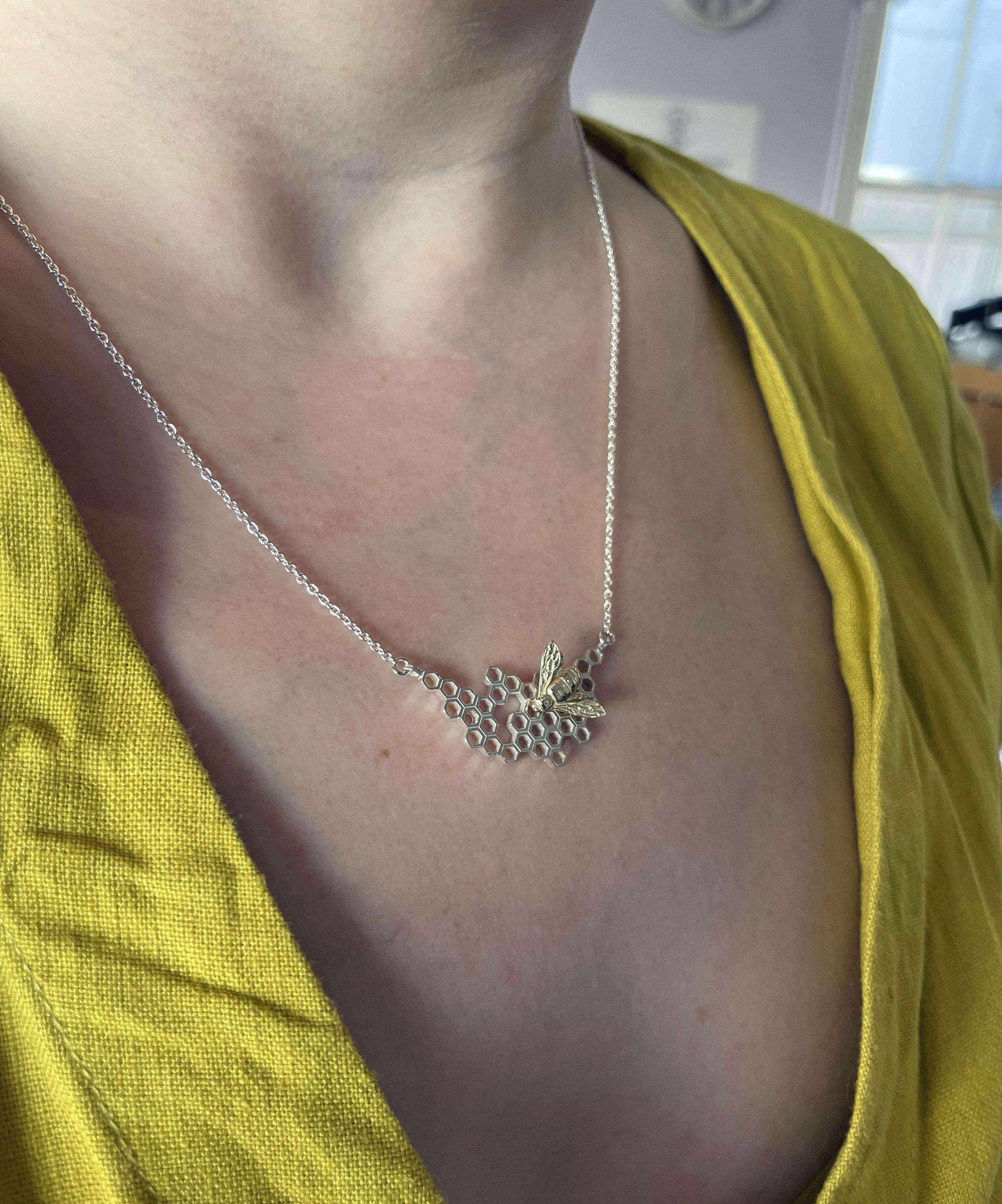Honey Comb Necklace - Ilah Cibis Jewelry-Necklaces