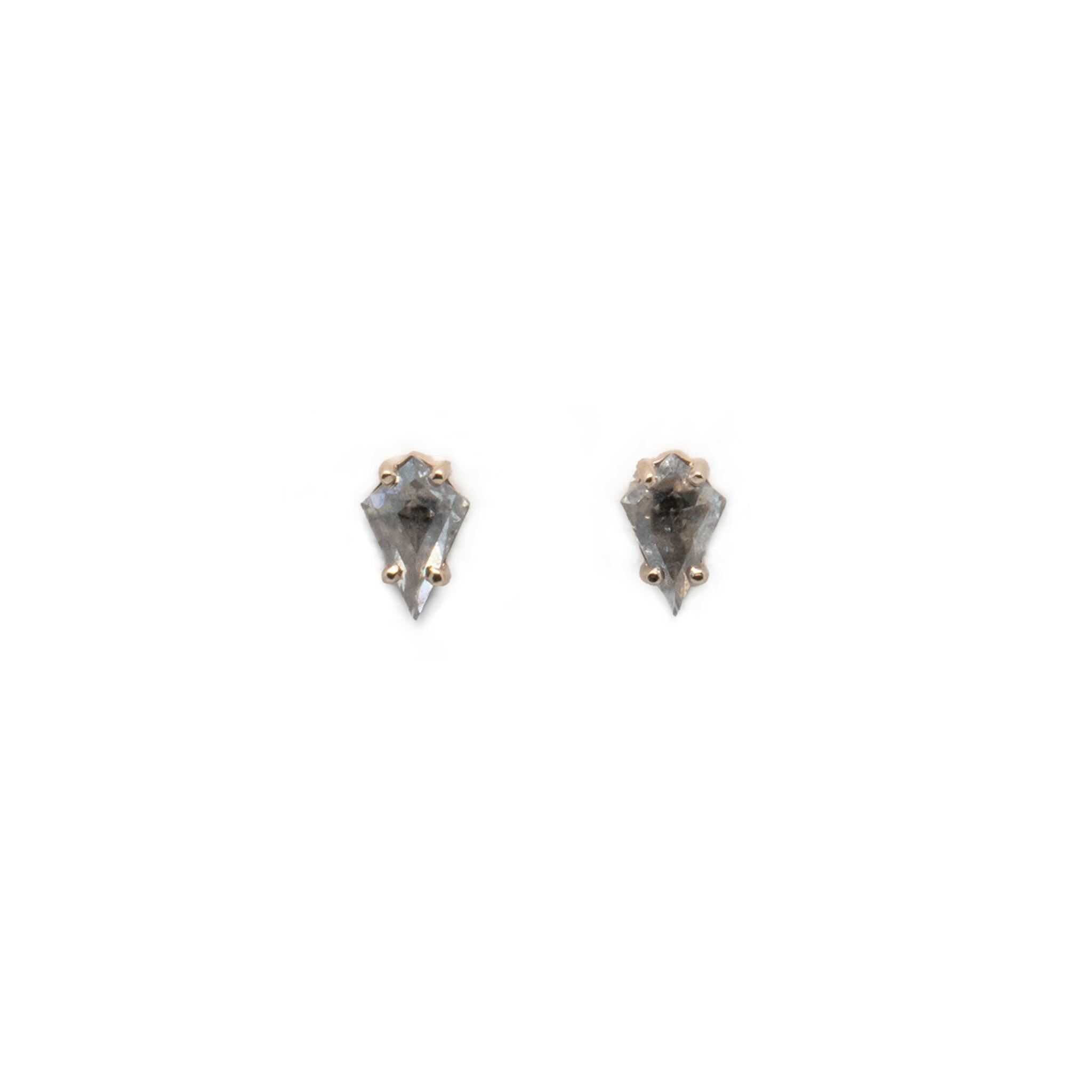 14k yellow gold diamond studs