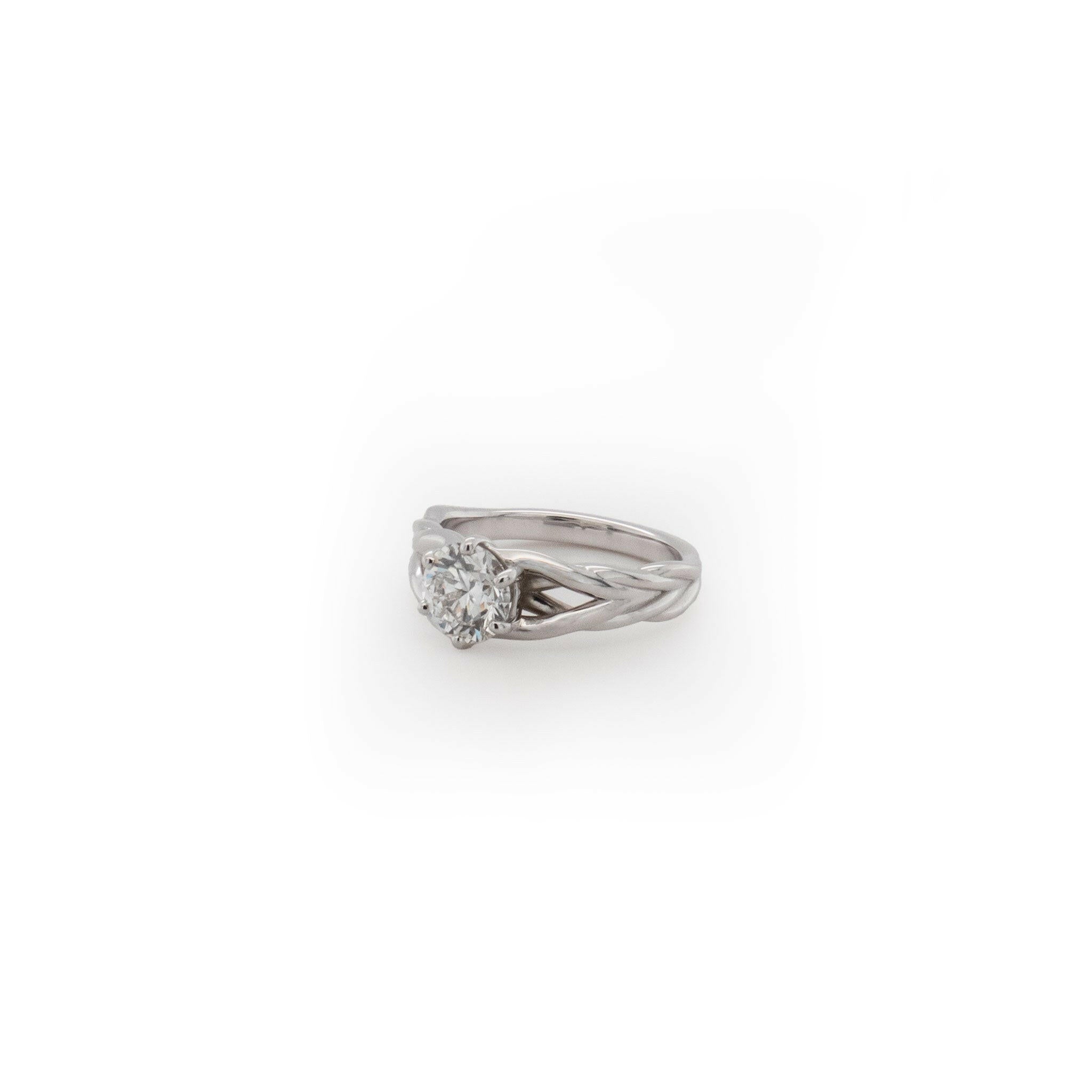 white gold engagement