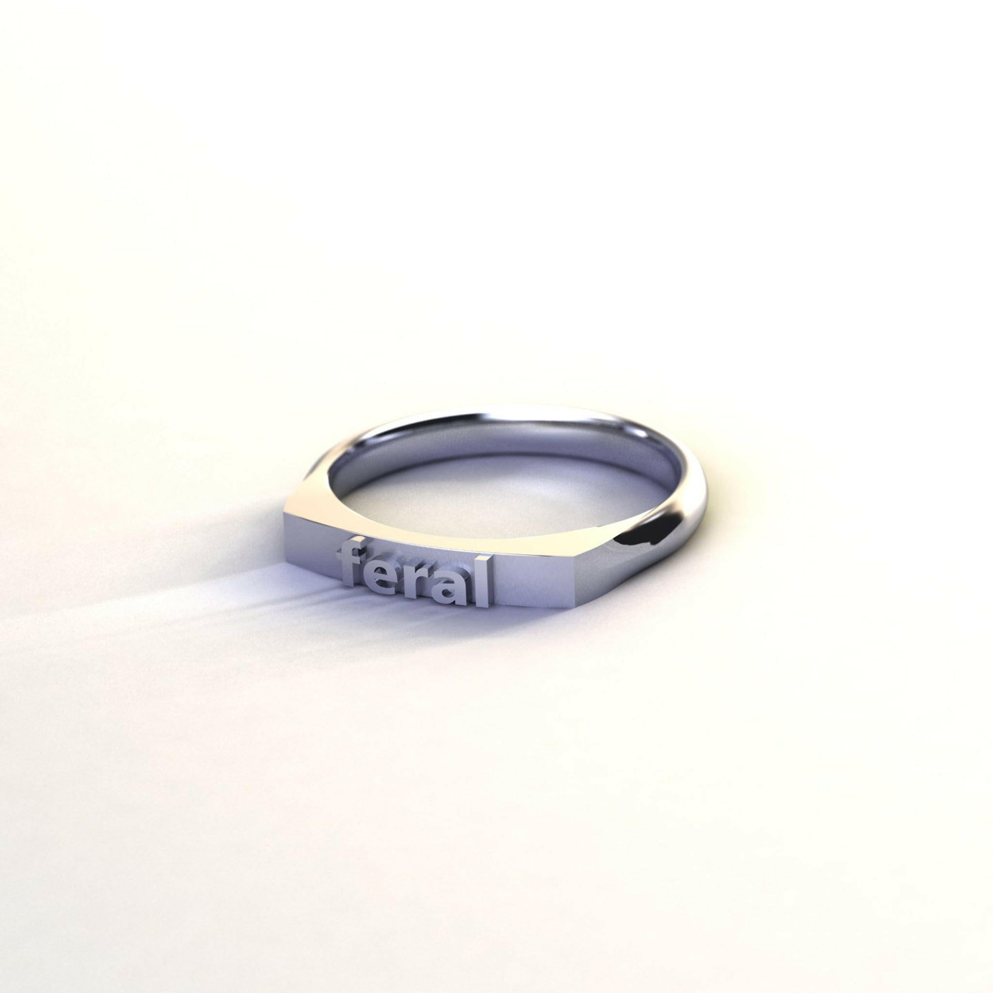 silver word ring
