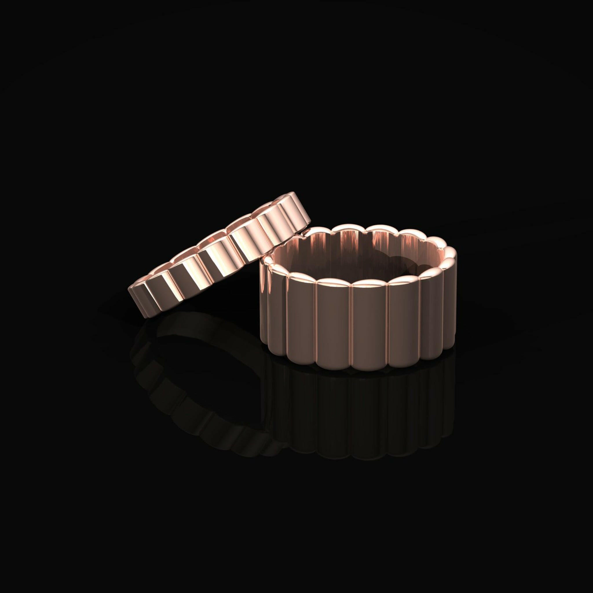 unisex rose gold bands