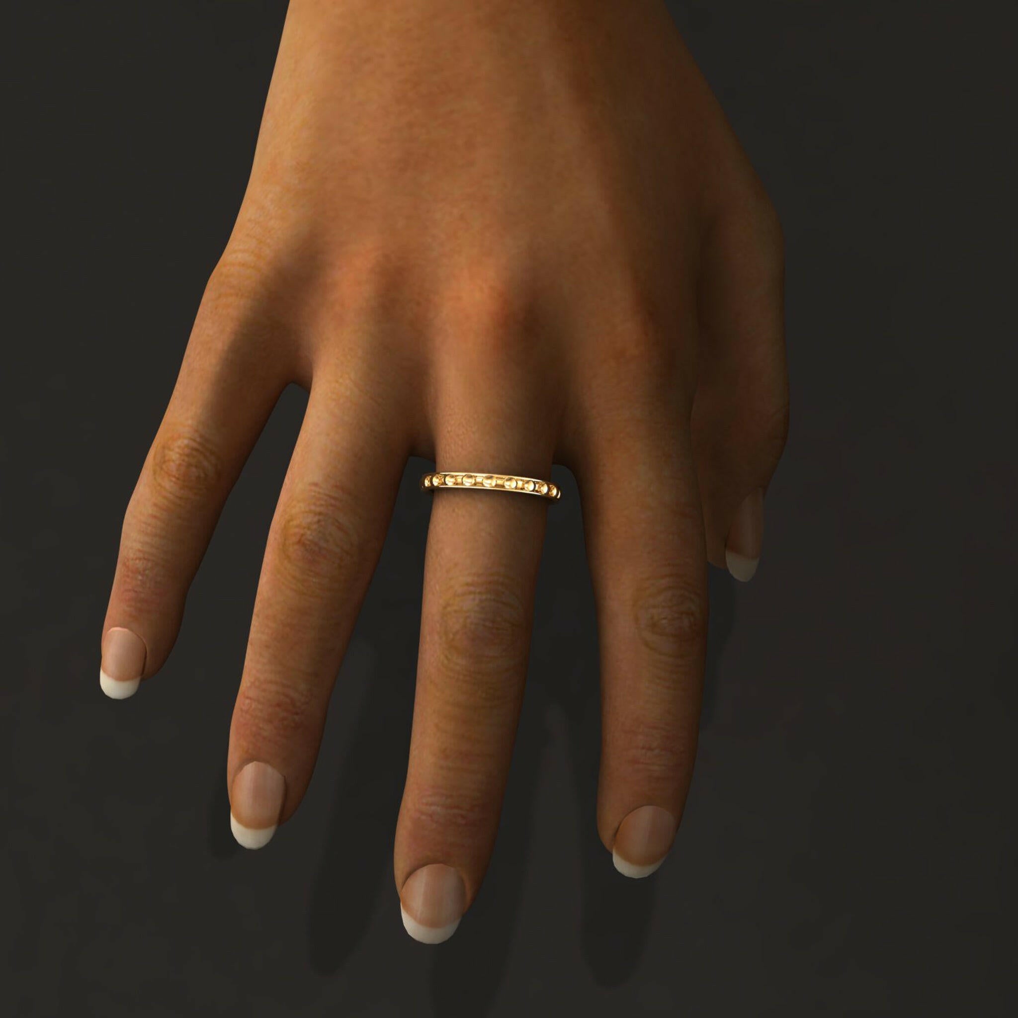 14k gold textured band