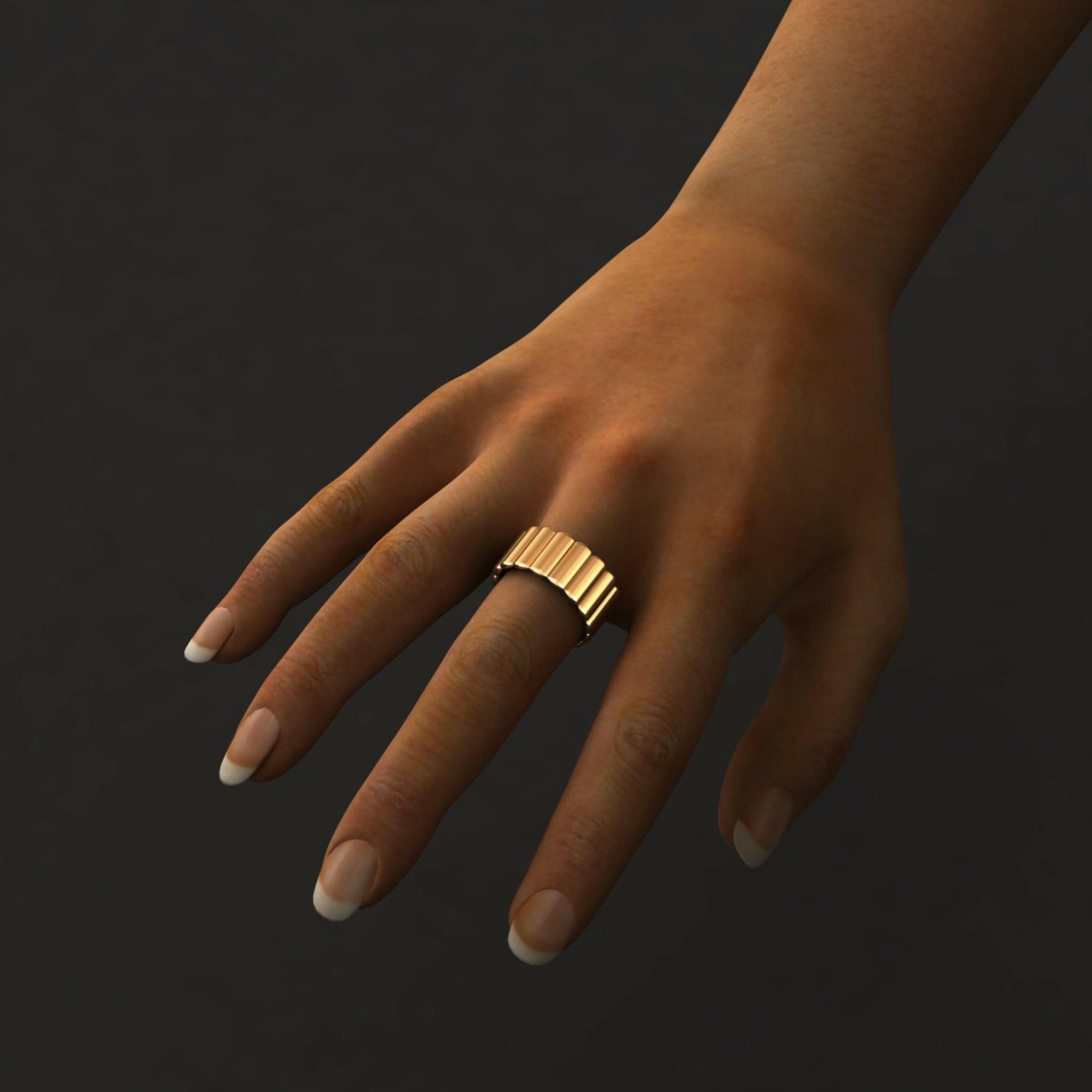 textured chunky ring
