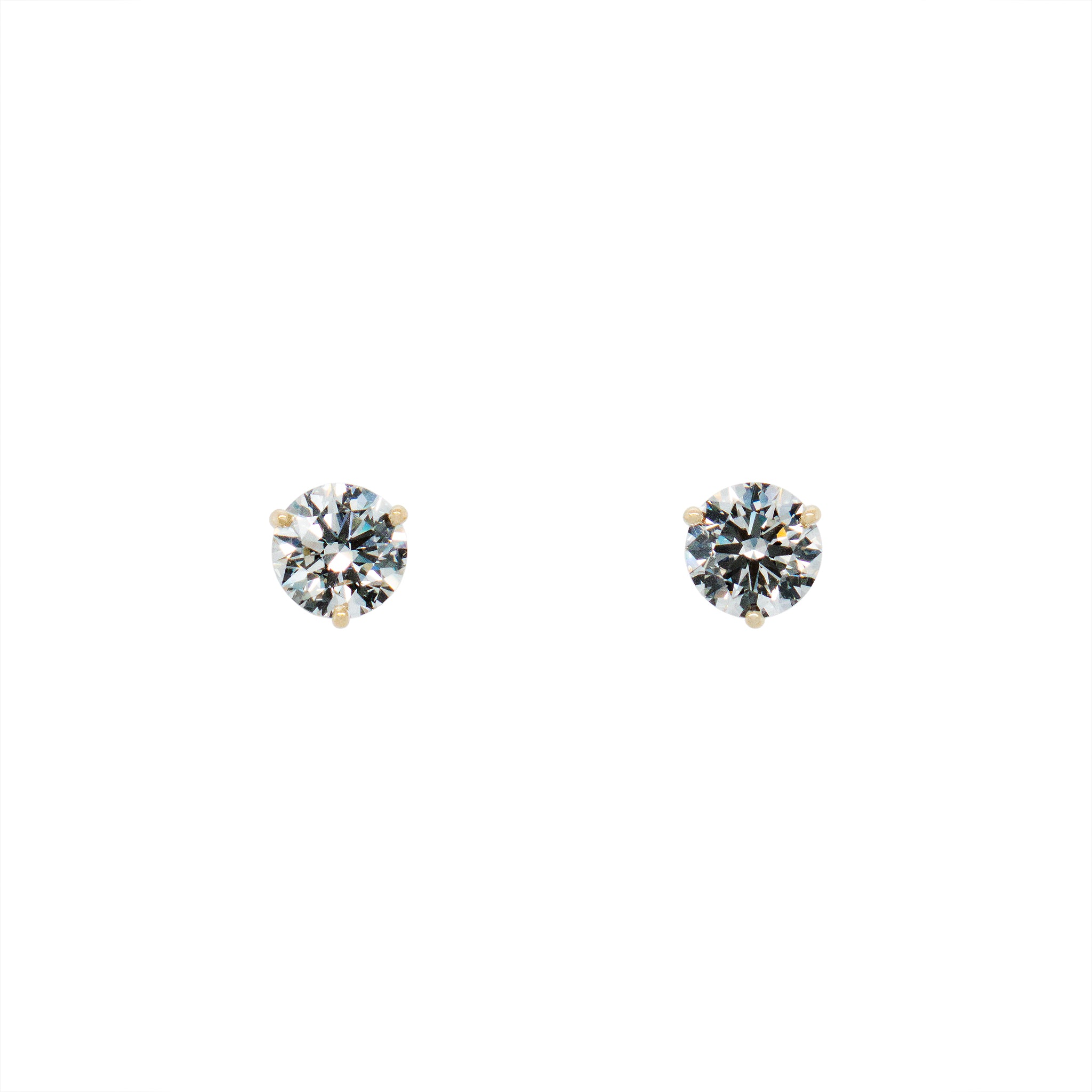 3.02ct Round lab grown diamond studs