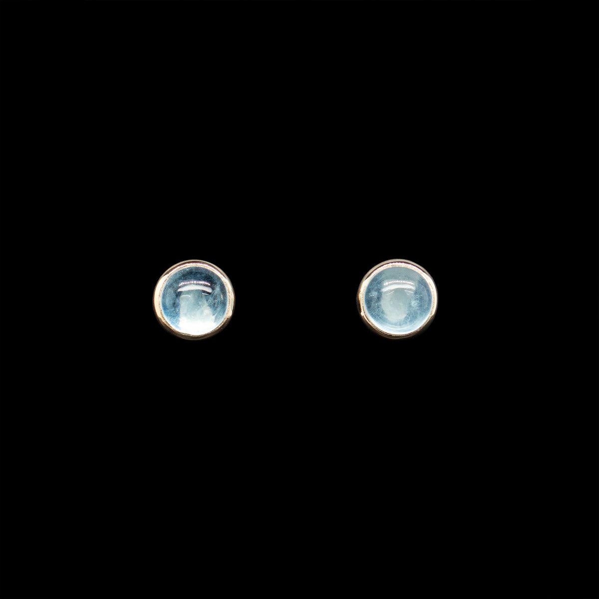 Aquamarine Cab Studs