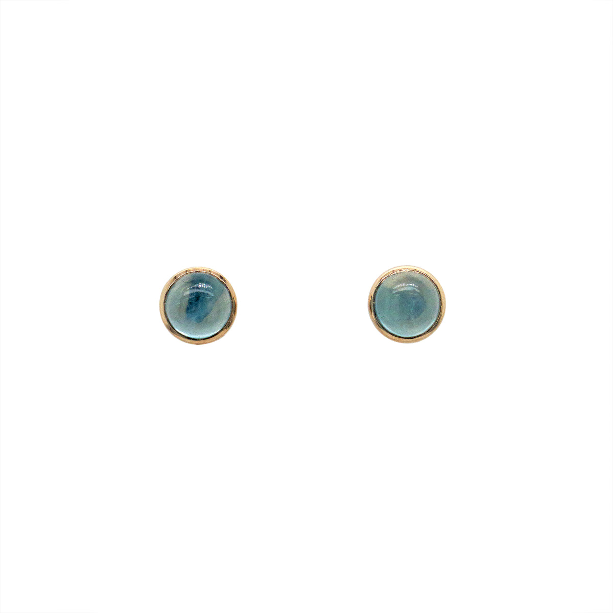 Aquamarine Cab Studs