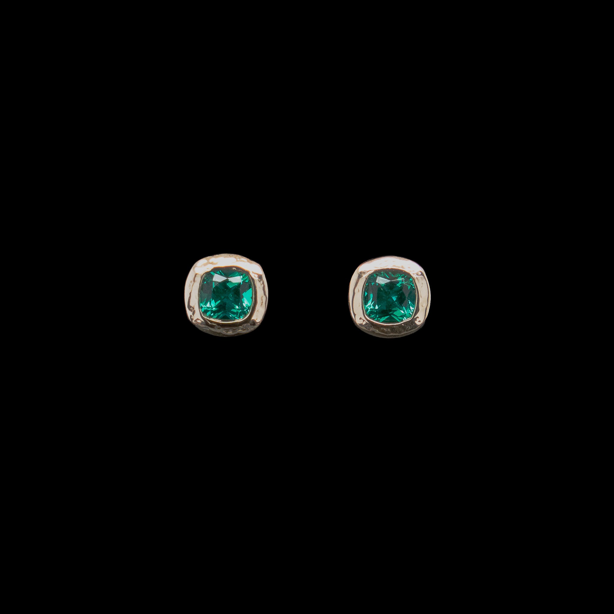 Bedrock Emerald Studs