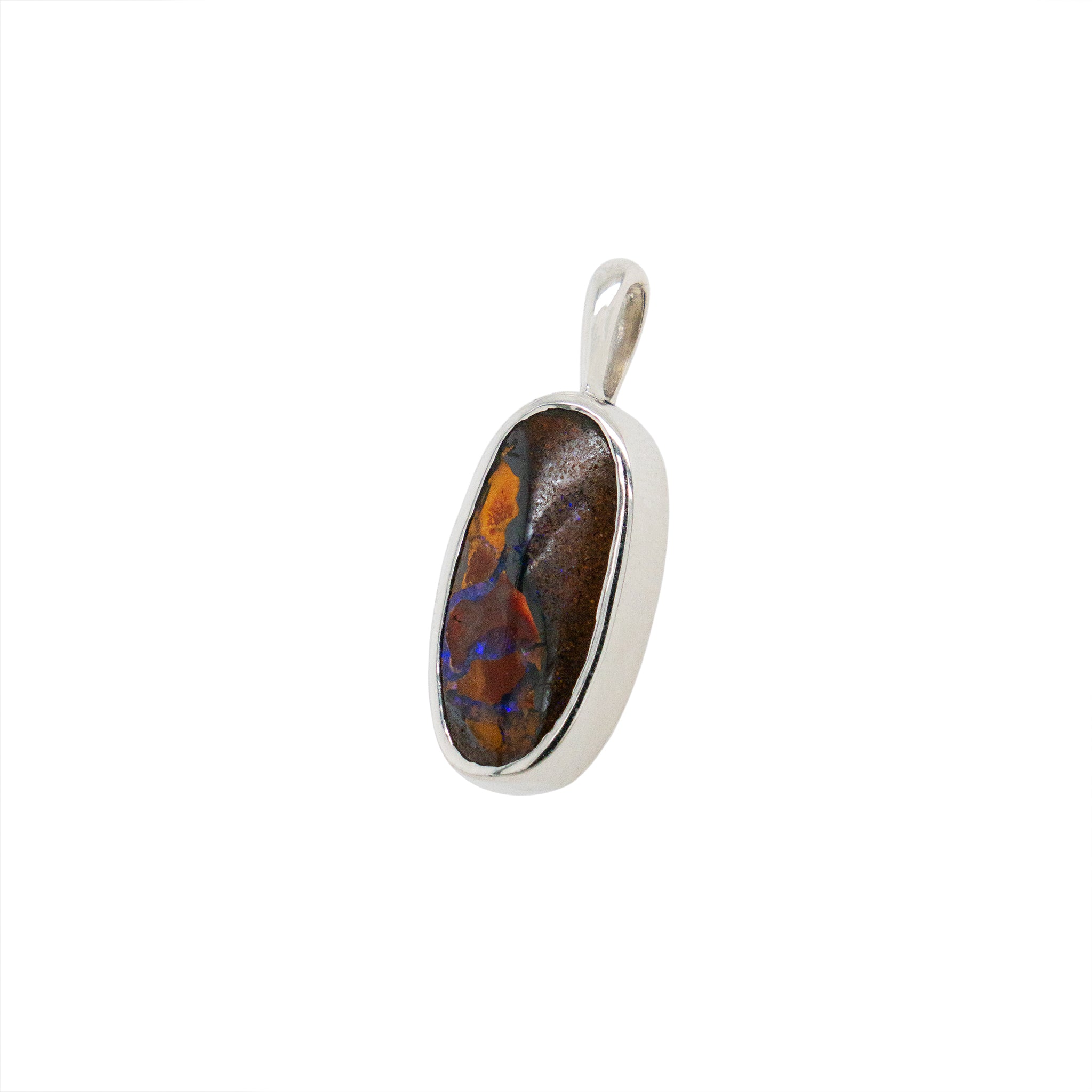 Purple Boulder Opal pendant