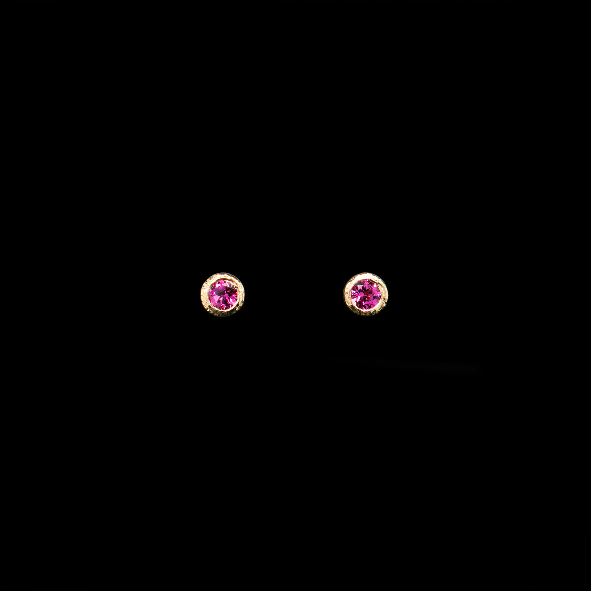 Lab Grown Pink Sapphire Mini Studs