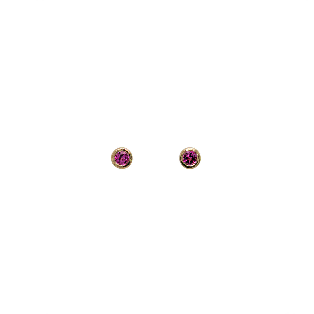 Lab Grown Pink Sapphire Mini Studs