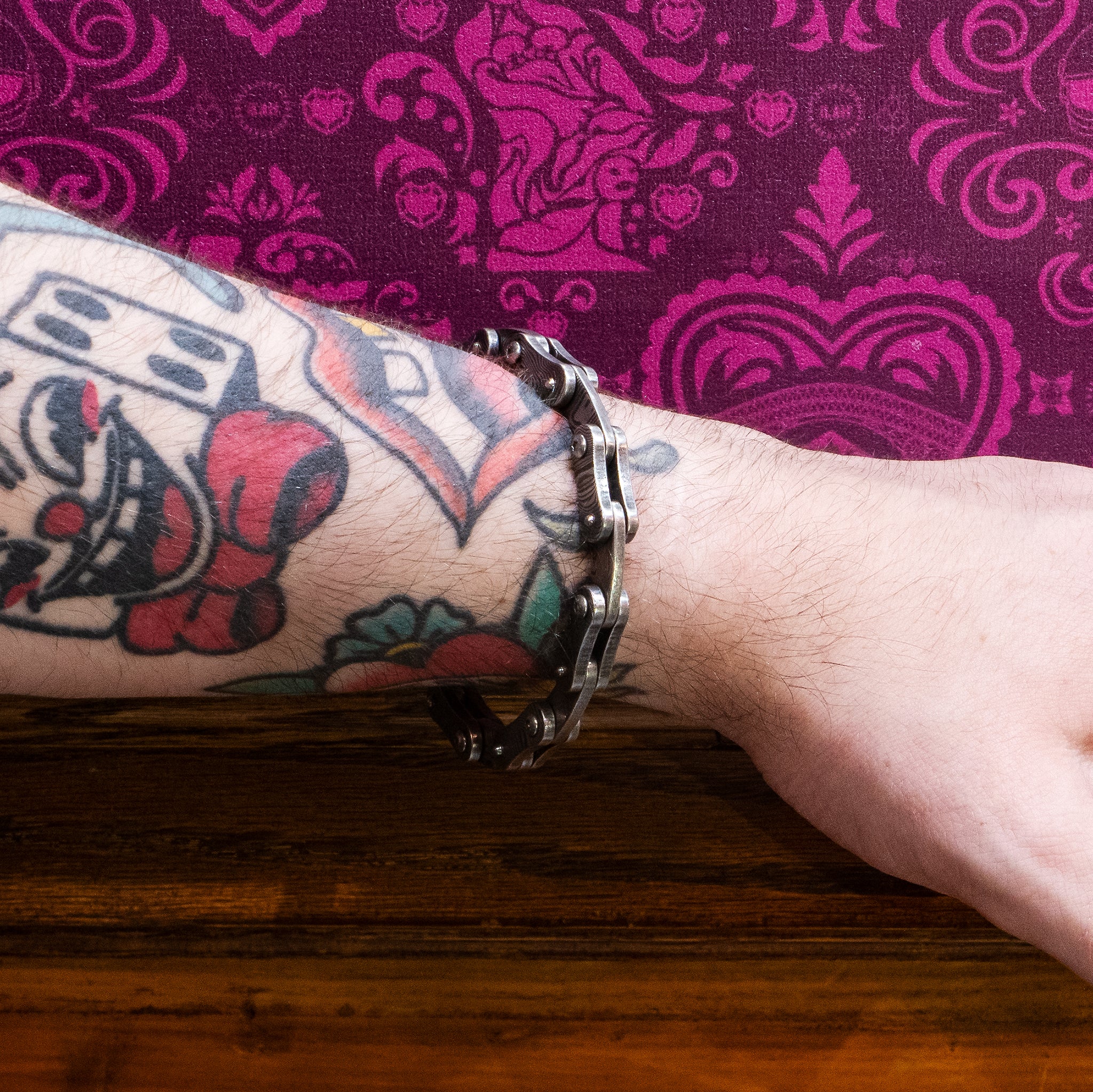 Damascus Chain Bracelet (8 links)