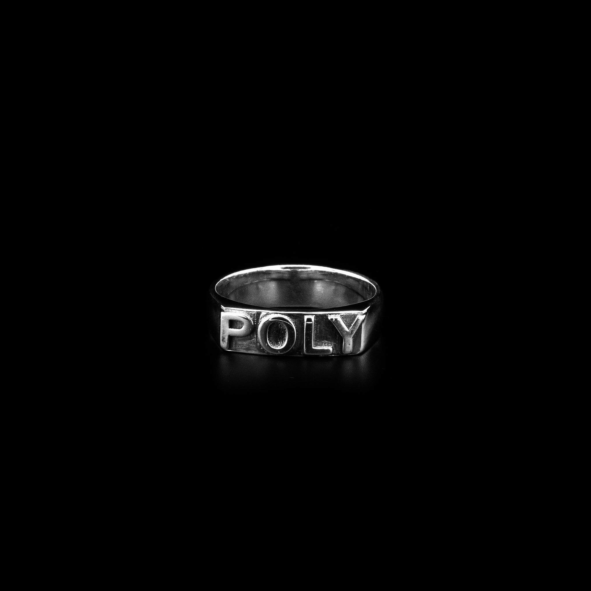 silver poly ring