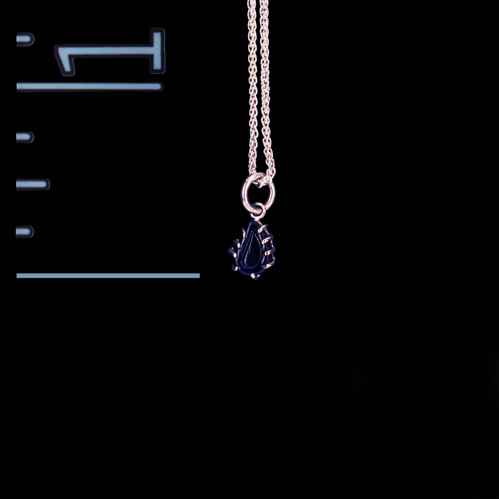 Sapphire leaf pendants