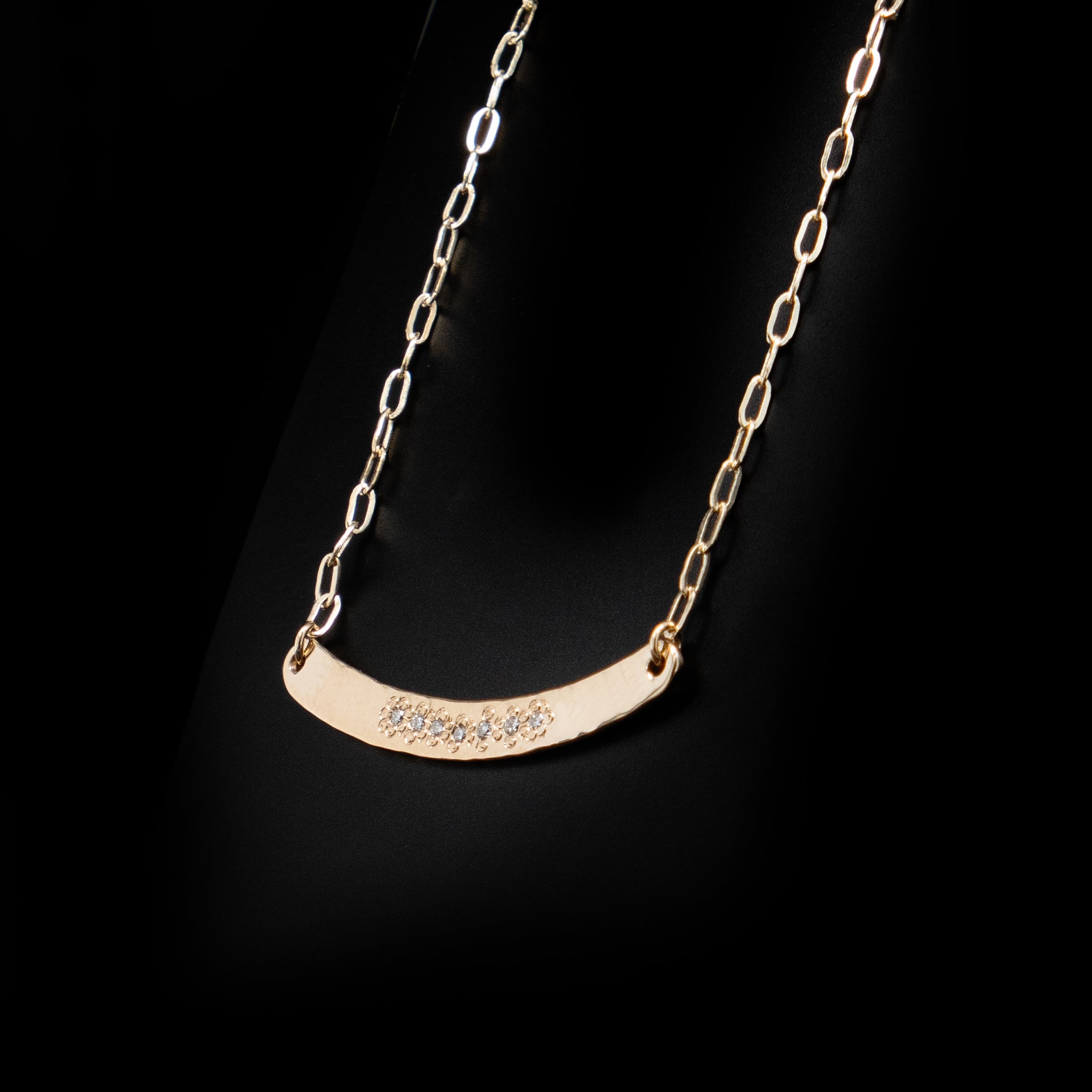 Diamond Bark Necklace (.035ctw)
