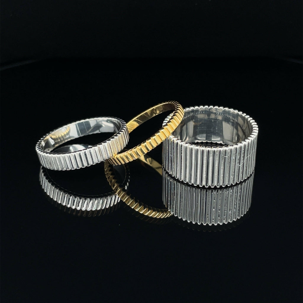 Wide Cigar Band Silver