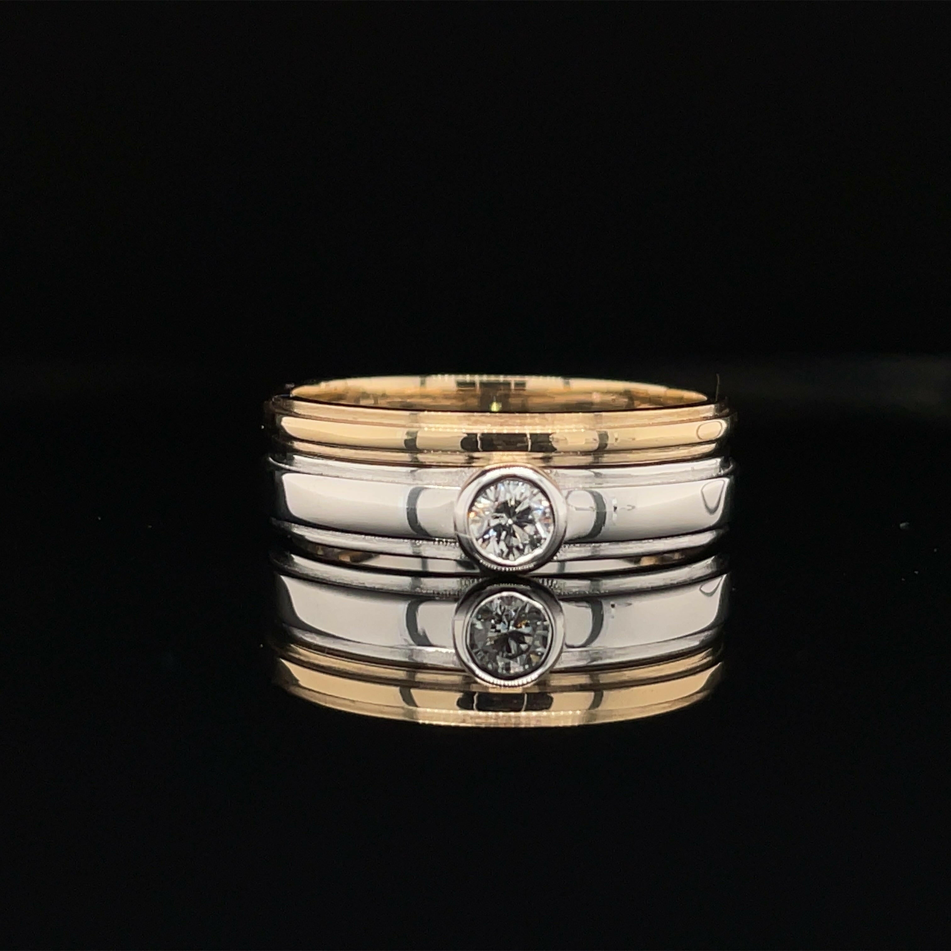 stacked gold rings