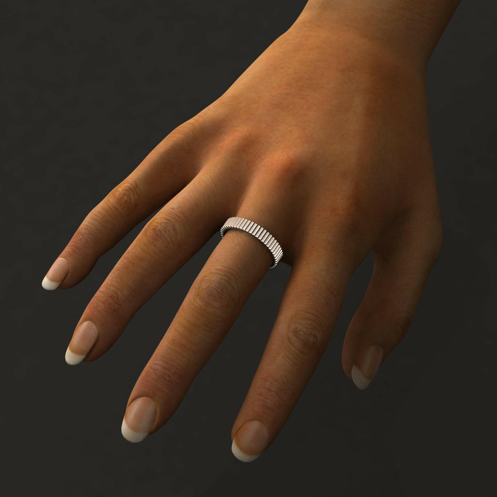 Medium Cigar Band Silver