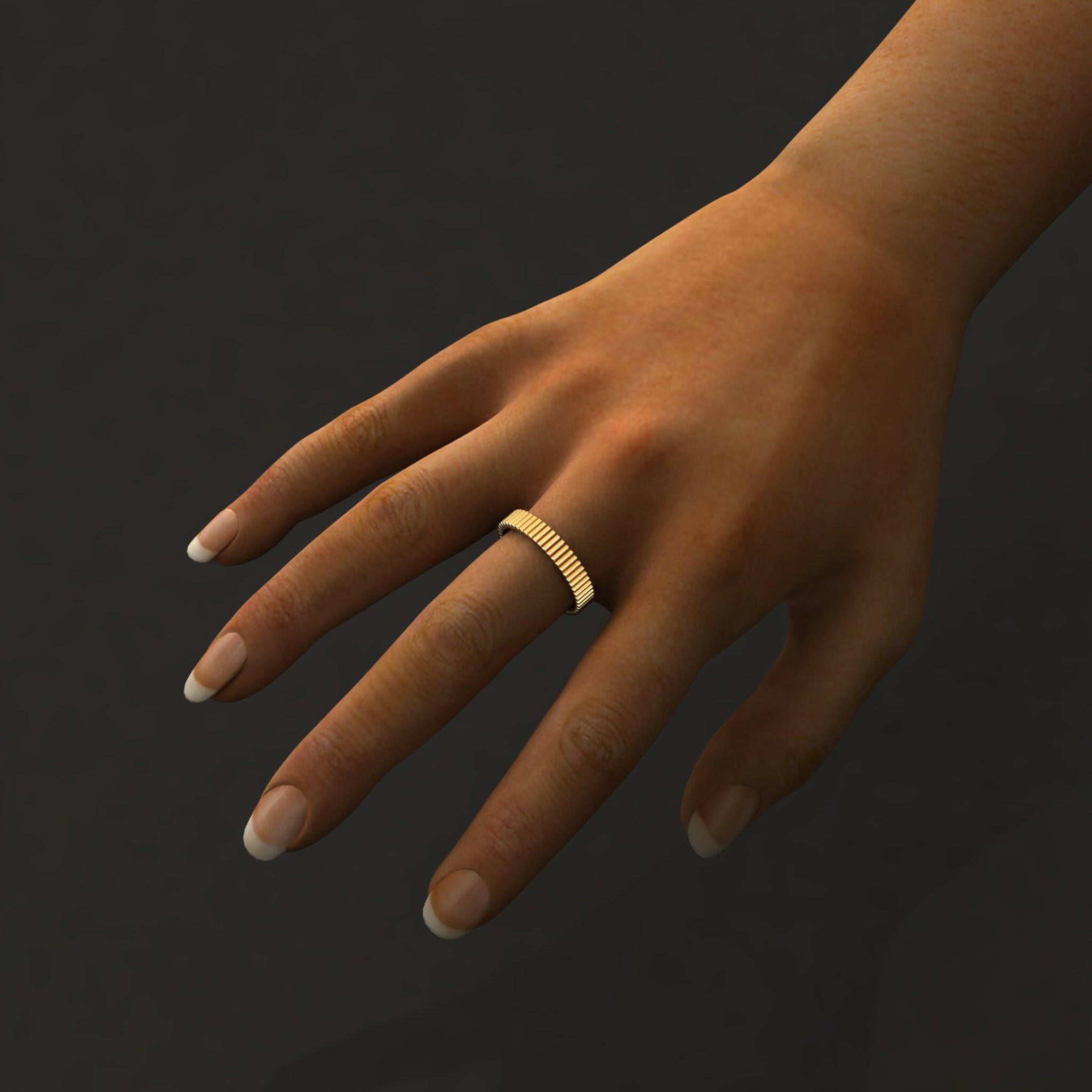 14k yellow gold stackable band