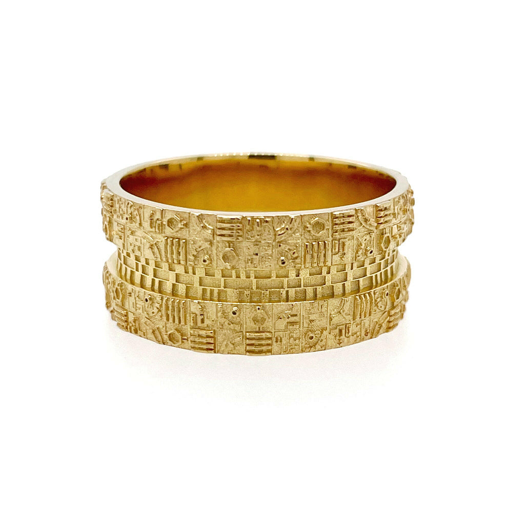 Merdian Trench Ring- Gold - Ilah Cibis Jewelry-Rings