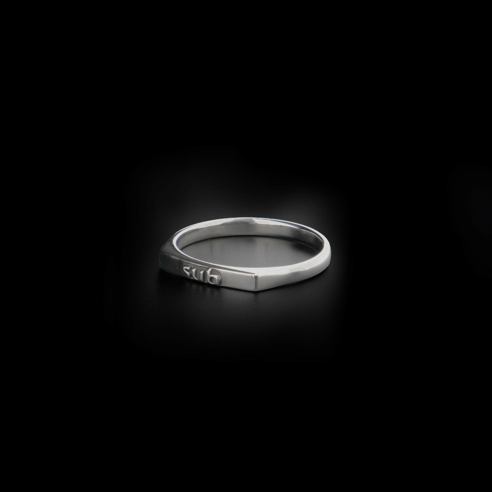 sub silver stacking ring