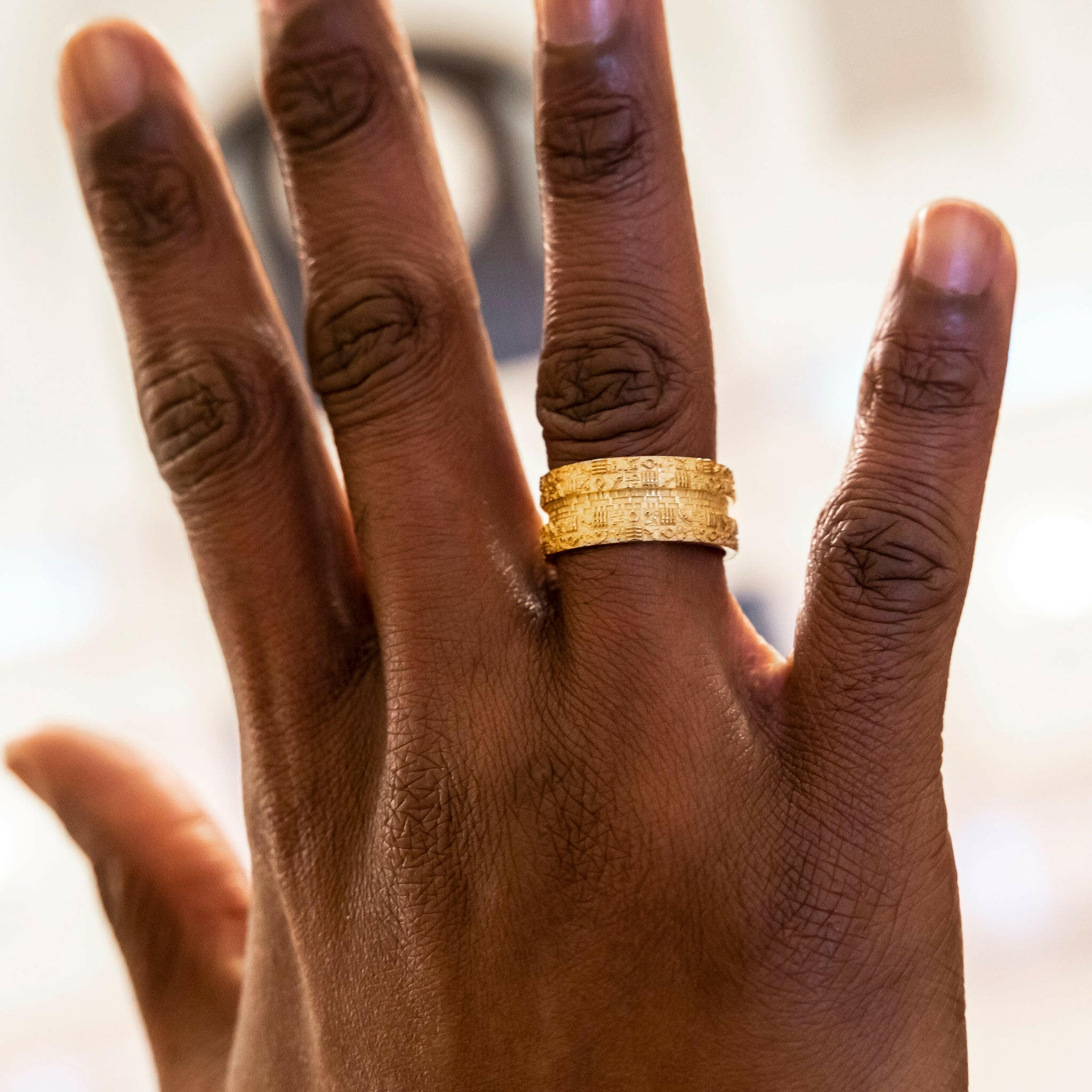 Merdian Trench Ring- Gold - Ilah Cibis Jewelry-Rings