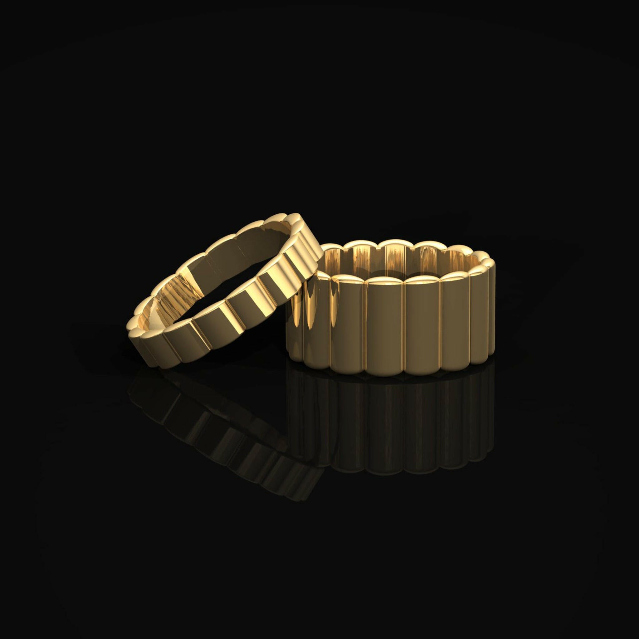 14k yellow gold unisex bands