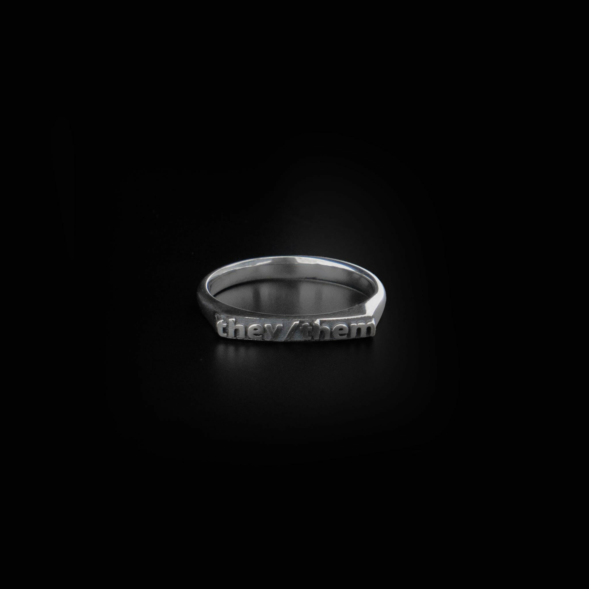 silver pronoun ring